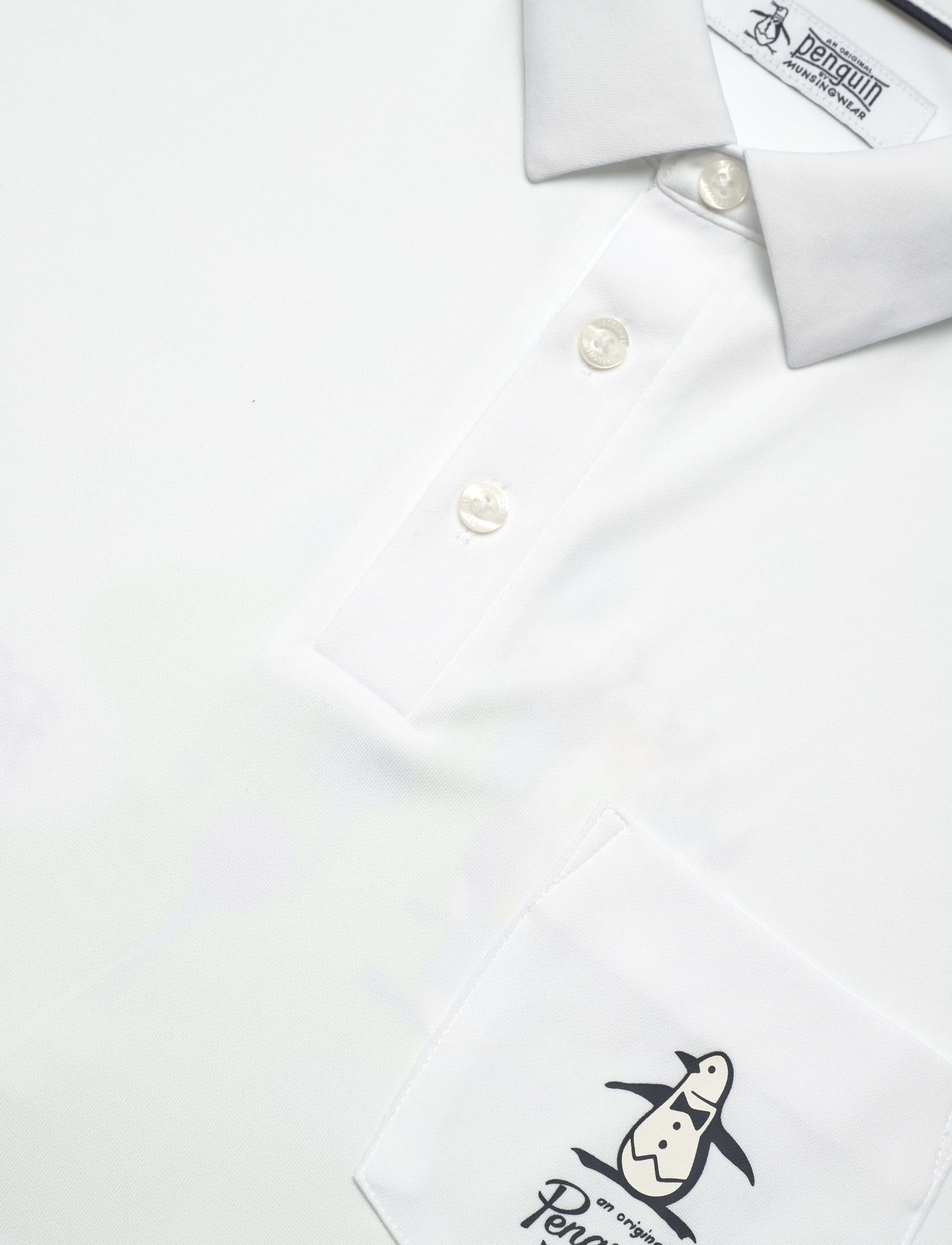 Original Penguin Golf - SS GRAPHIC OXFORD POLO - bright white - 2