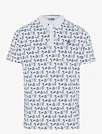 The player all-over print polo - BRIGHT WHITE