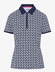 Geo printed polo with mesh back insert, Original Penguin Golf