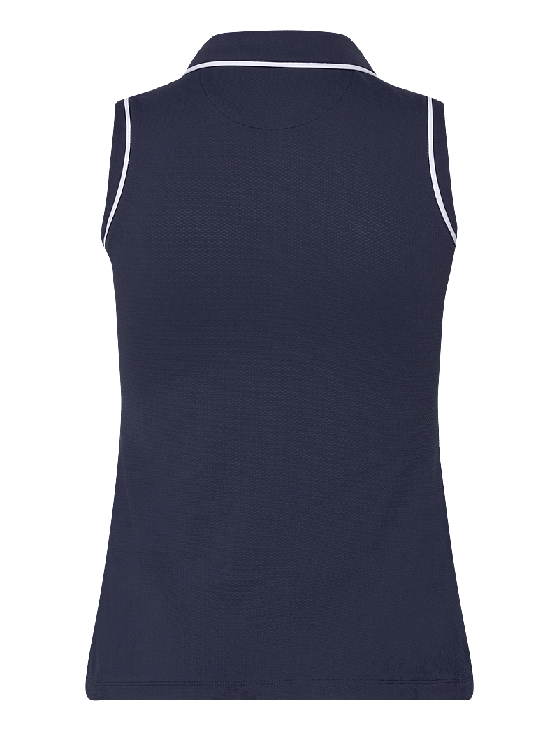 Original Penguin Golf - SLEEVELESS VERONICA POLO - toppar & t-shirts - black iris - 2