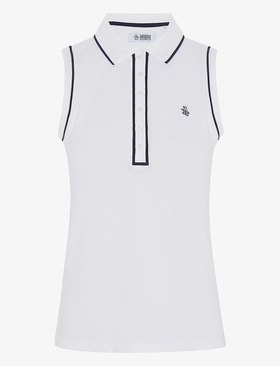 Original Penguin Golf - SLEEVELESS VERONICA POLO - tank tops - bright white - 1