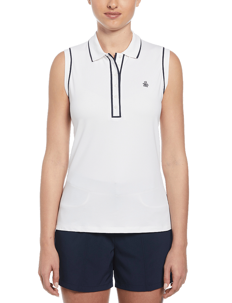 Original Penguin Golf - SLEEVELESS VERONICA POLO - topjes - bright white - 0