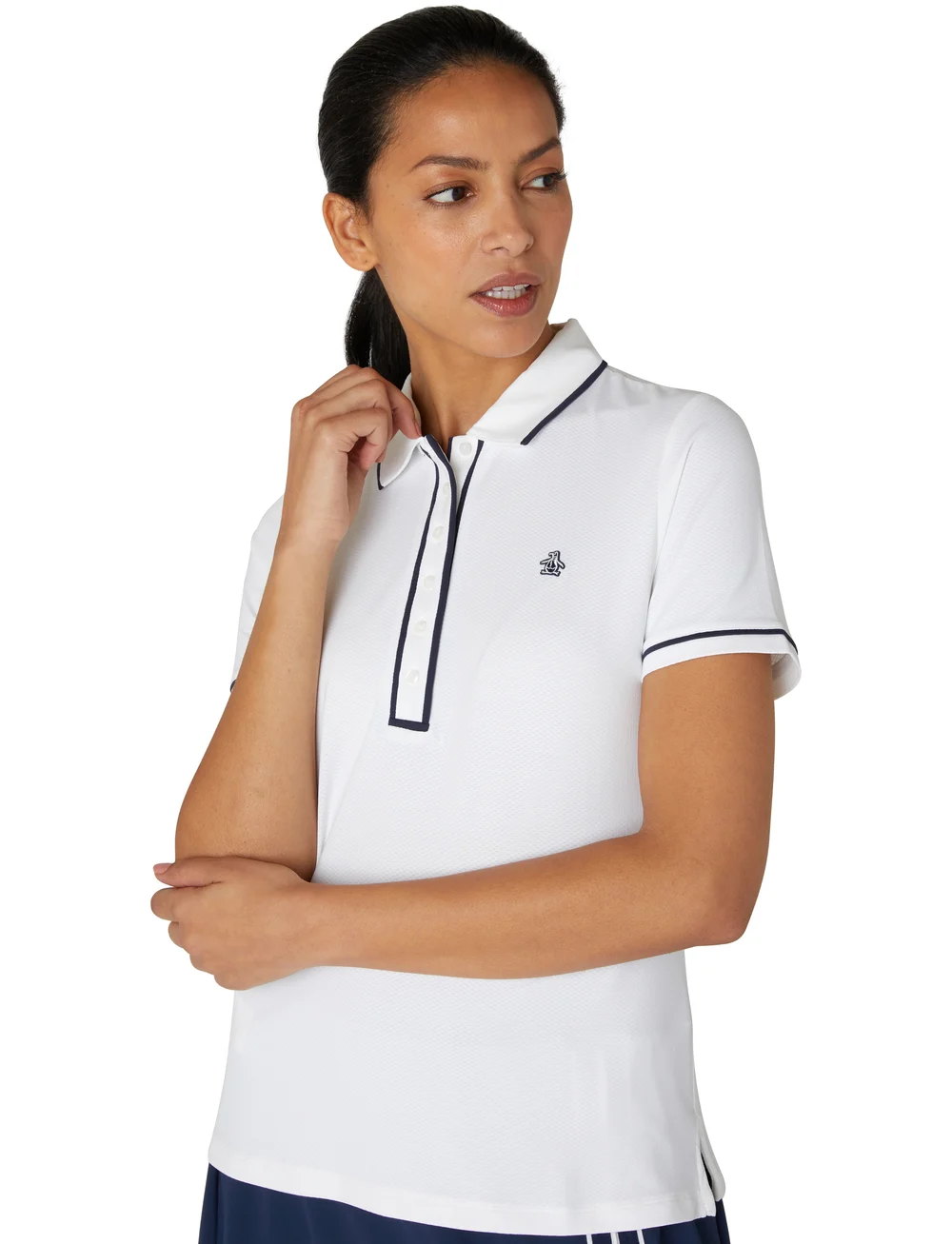 Original Penguin Golf - SHORT SLEEVE VERONICA POLO - toppe & t-shirts - bright white - 4