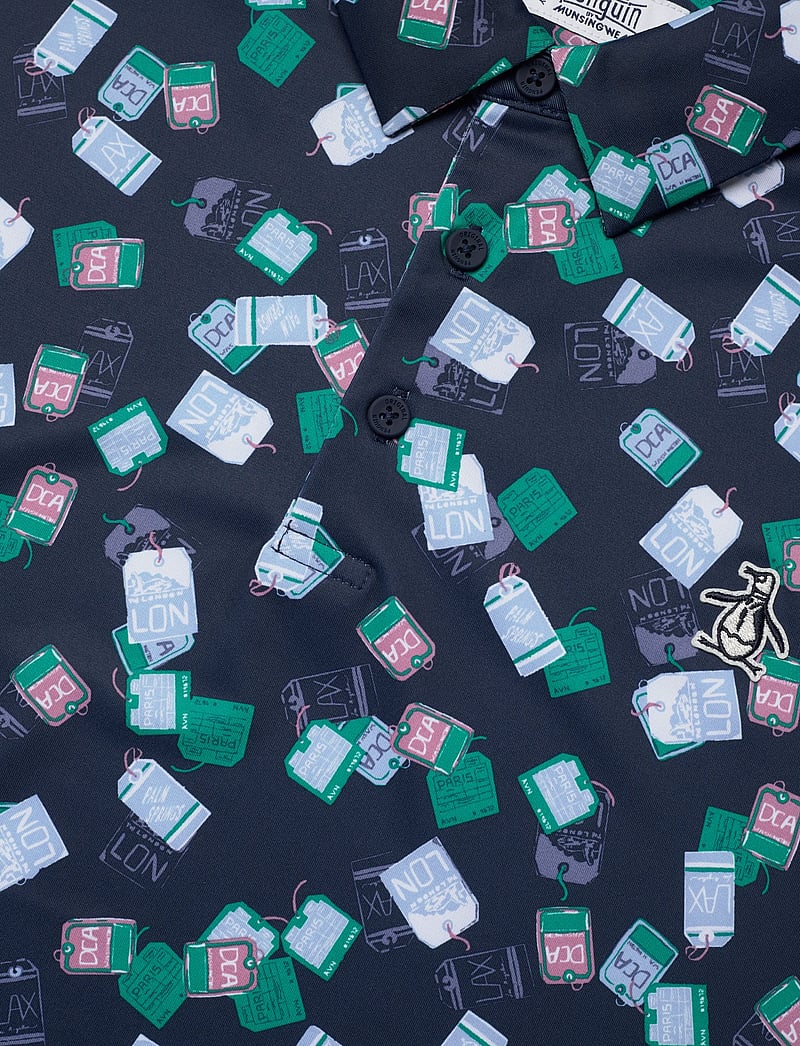 Original Penguin Golf - Pete’s Travel Tag Caddy Polo - toppe & t-shirts - black iris - 2