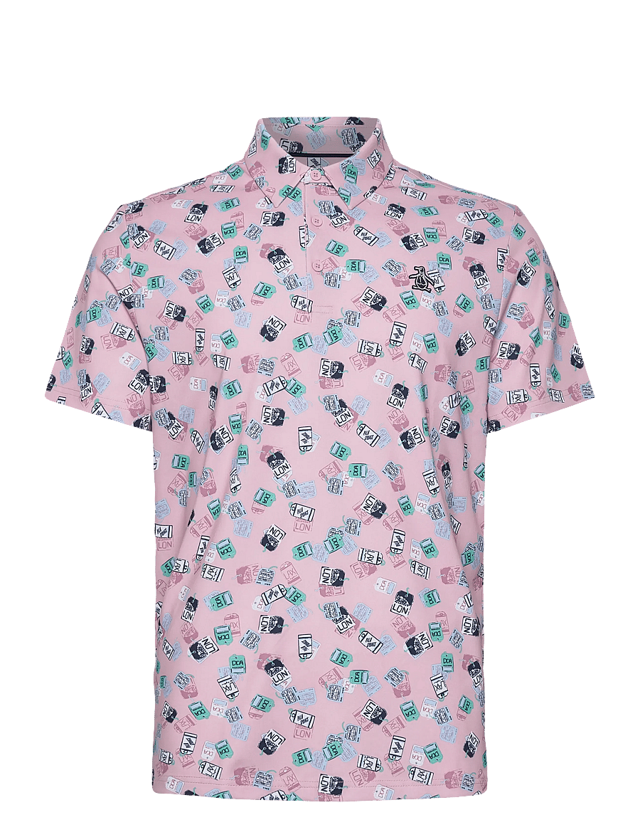 Original Penguin Golf - Pete’s Travel Tag Caddy Polo - toppe & t-shirts - charm pink - 0