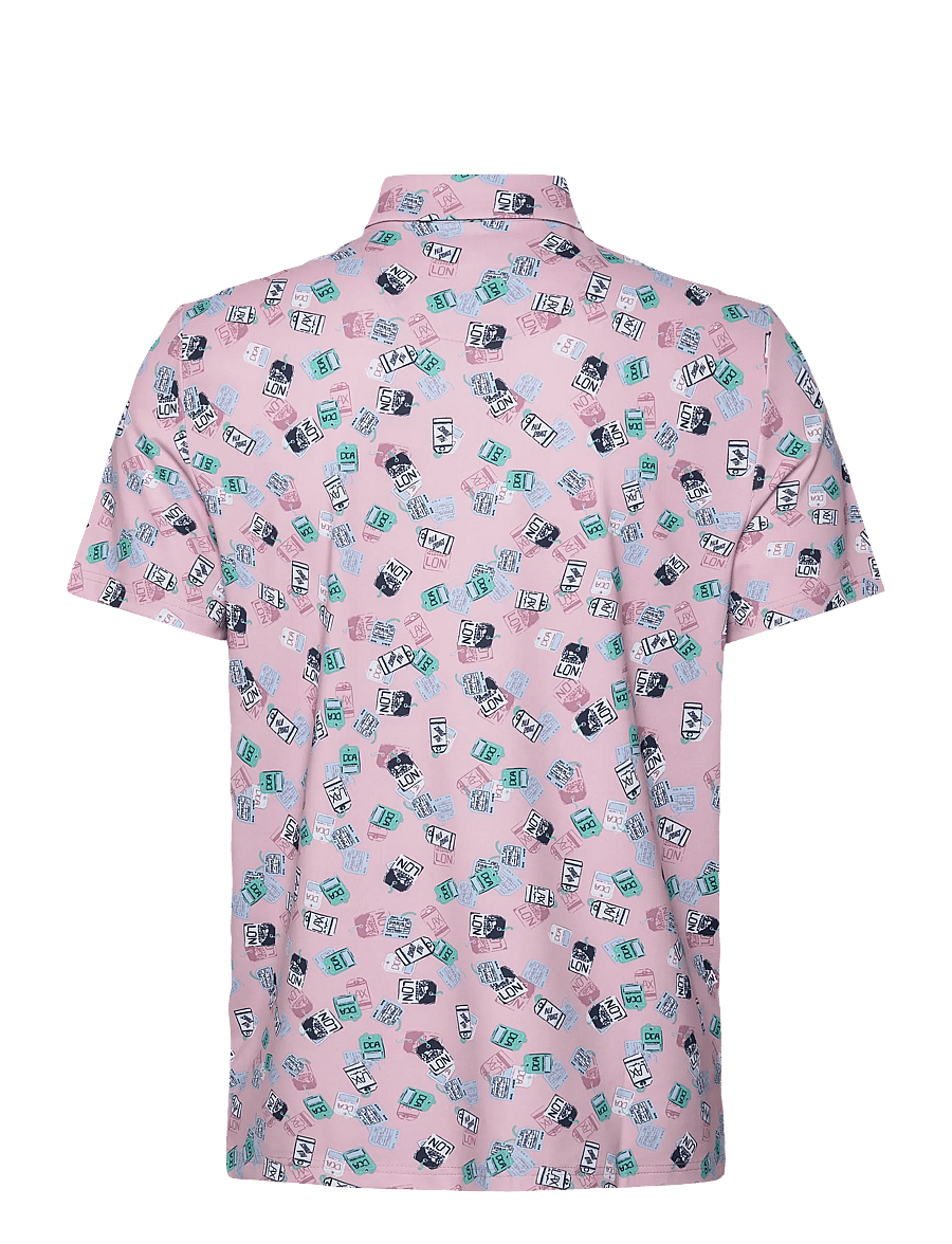Original Penguin Golf - Pete’s Travel Tag Caddy Polo - toppe & t-shirts - charm pink - 1