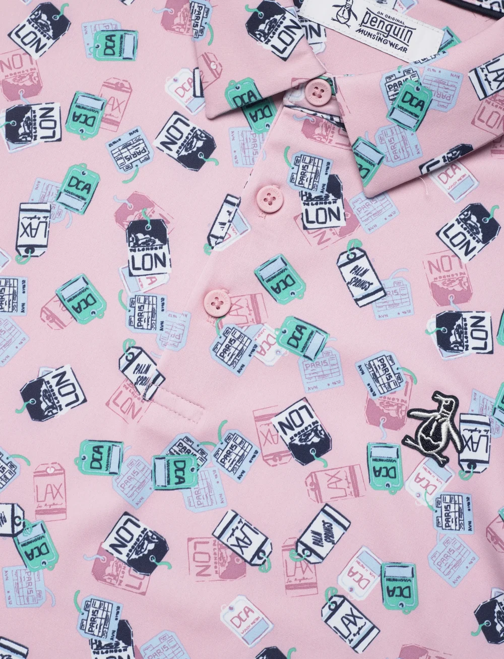 Original Penguin Golf - Pete’s Travel Tag Caddy Polo - piqueskjorter - charm pink - 2