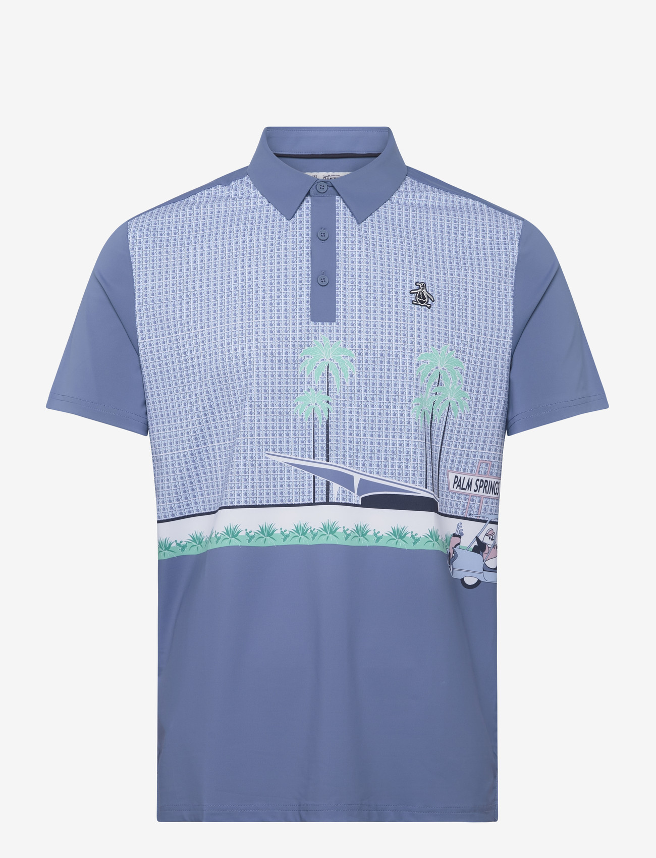 Original Penguin Golf - Palm Spring Block Polo - kortærmede poloer - quiet harbor - 0