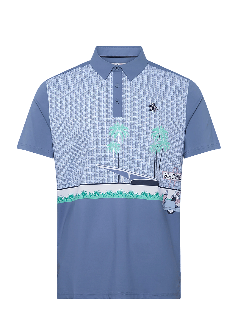Original Penguin Golf - Palm Spring Block Polo - toppe & t-shirts - quiet harbor - 0