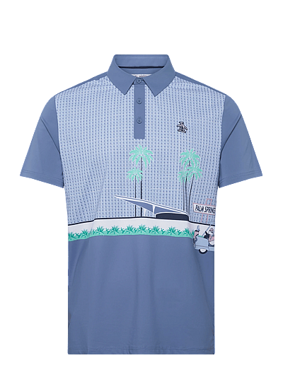 Original Penguin Golf Palm Spring Block Polo - Polos - QUIET HARBOR / blue