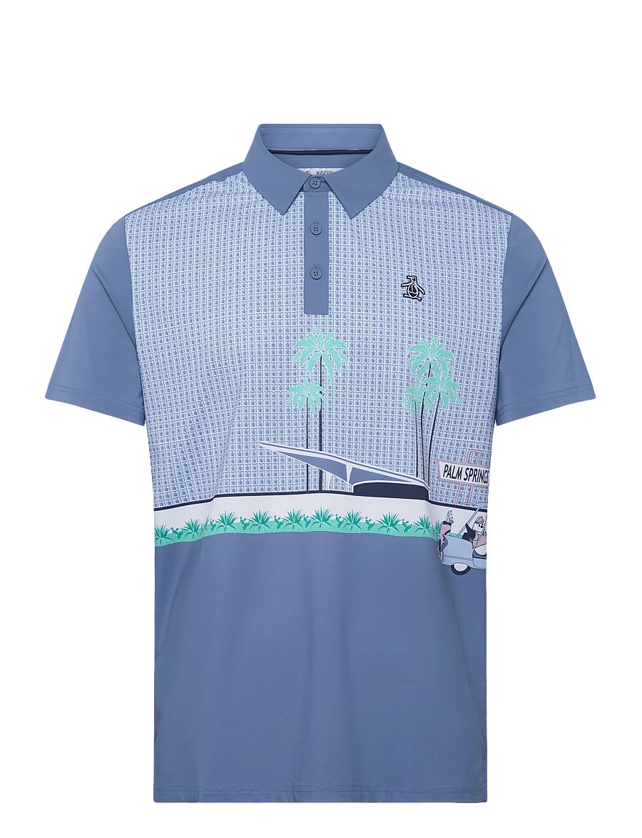Original Penguin Golf - Palm Spring Block Polo - oberteile & t-shirts - quiet harbor - 0