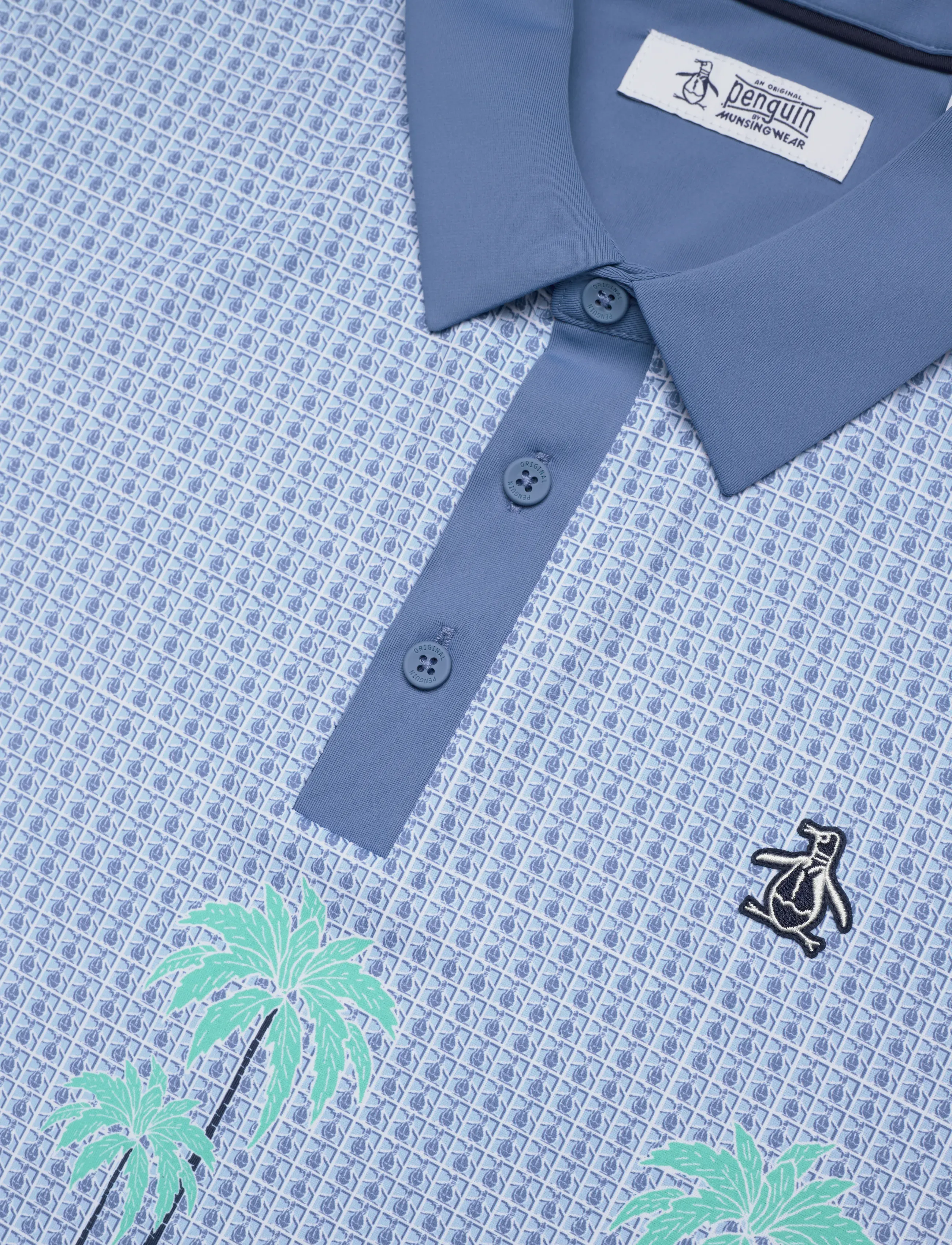 Original Penguin Golf - Palm Spring Block Polo - kurzärmelig - quiet harbor - 2