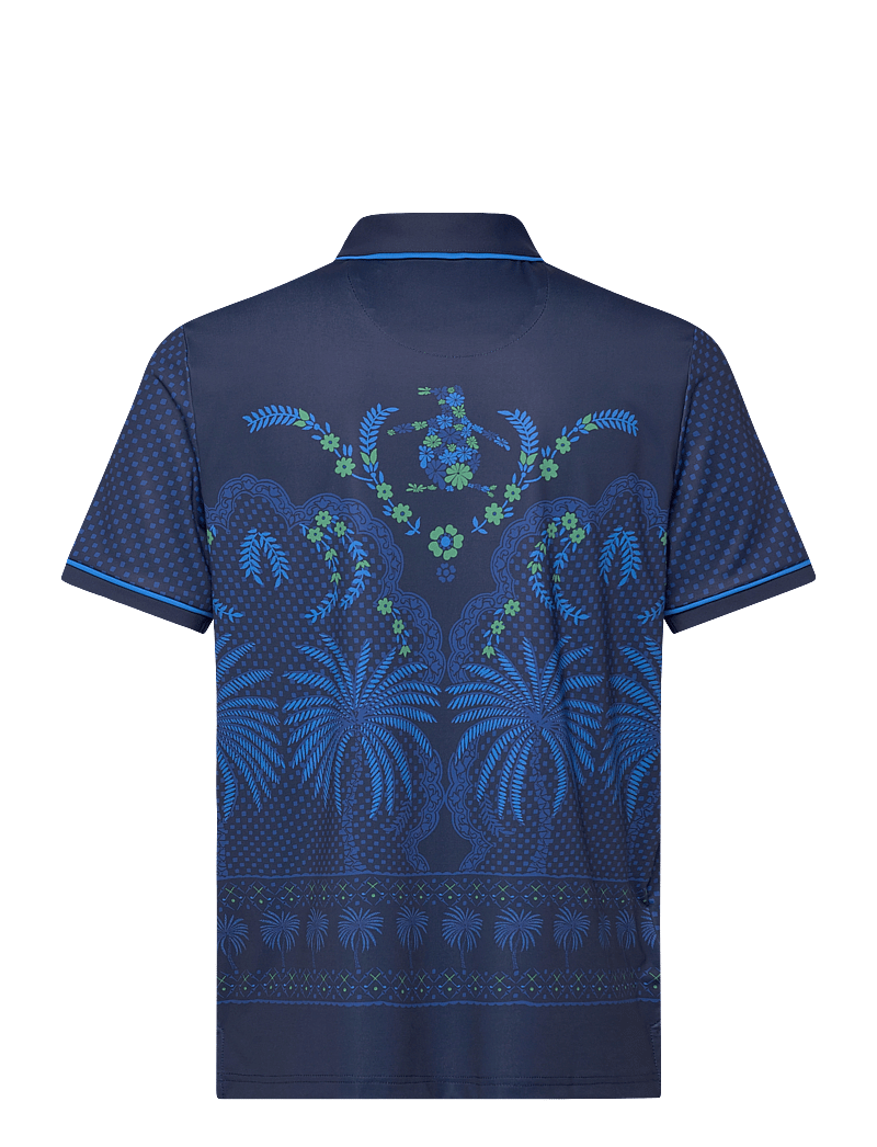 Original Penguin Golf - NOVELTY GRAPHIC PRINT POLO - toppe & t-shirts - black iris - 1