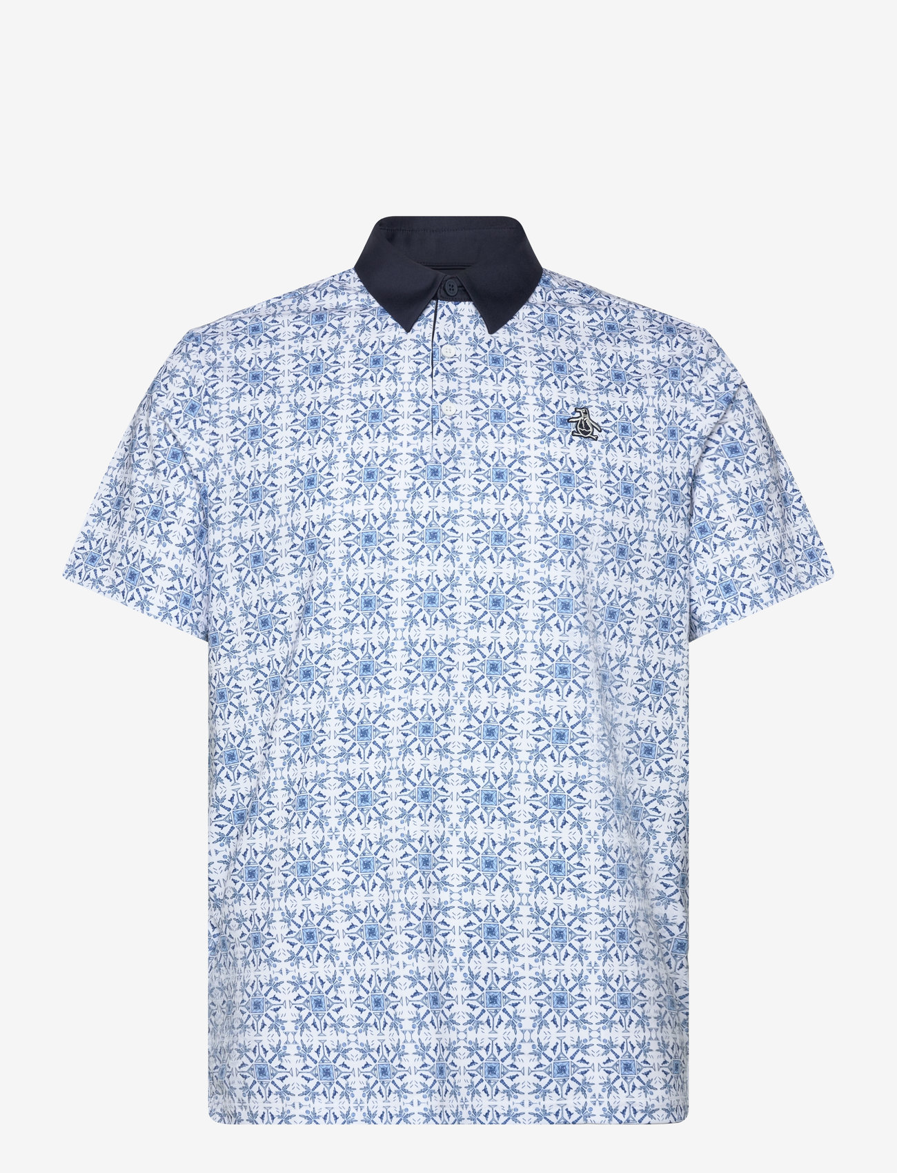 Original Penguin Golf - PETE'S COCKTAIL WINDOWPANE POLO - polo skyrtur - bright white - 0