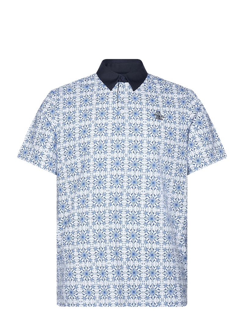 Original Penguin Golf - PETE'S COCKTAIL WINDOWPANE POLO - polo skyrtur - bright white - 0