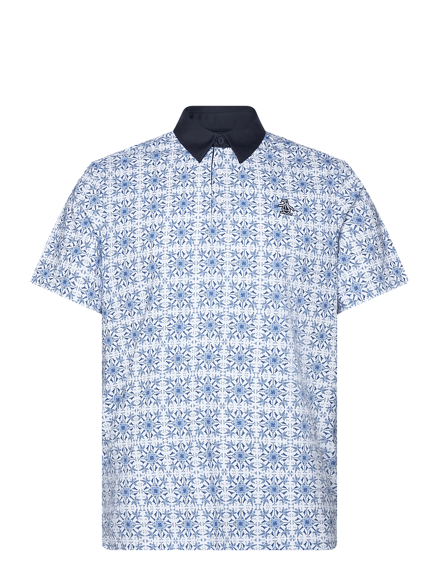 Original Penguin Golf - PETE'S COCKTAIL WINDOWPANE POLO - topi un t-krekli - bright white - 0