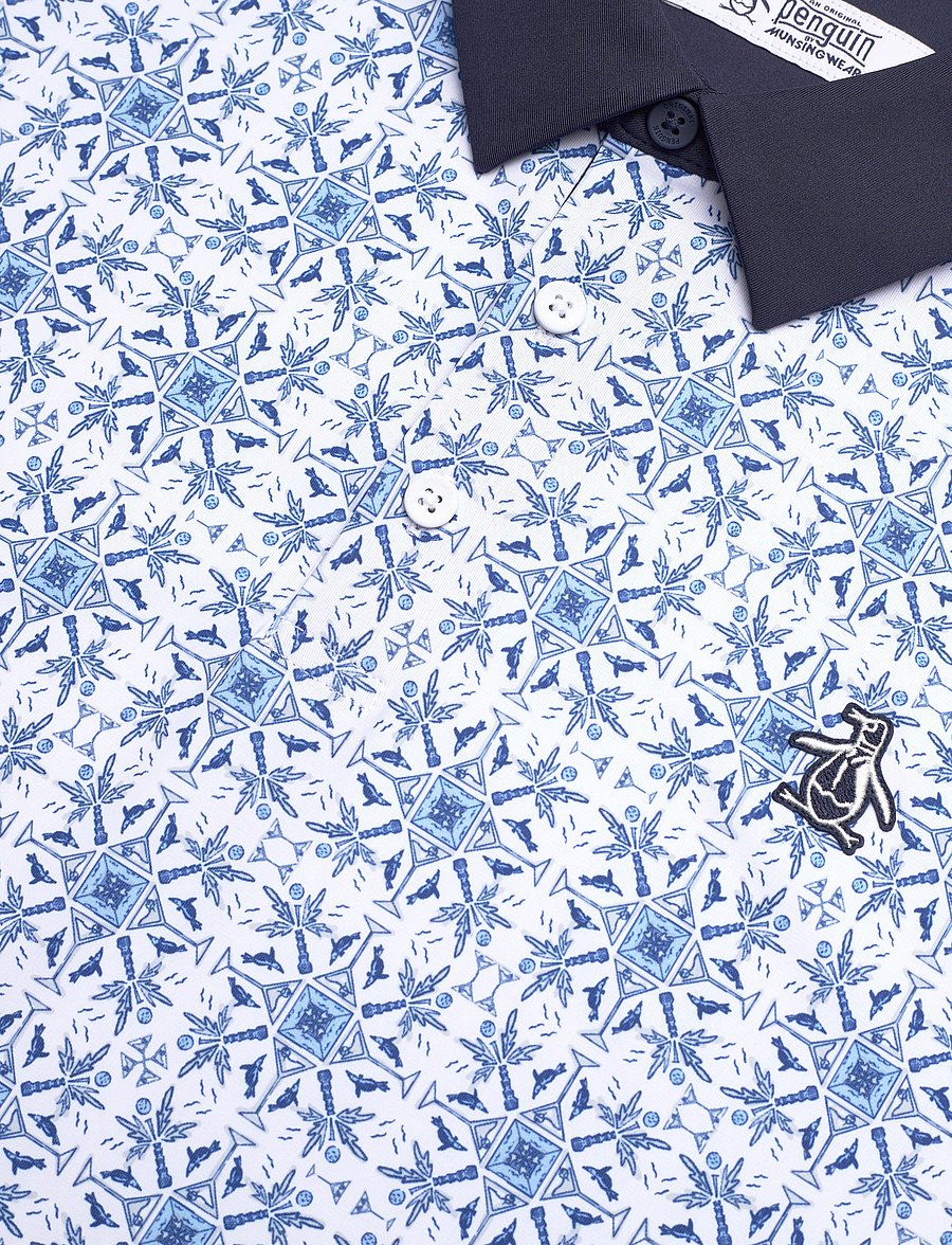 Original Penguin Golf - PETE'S COCKTAIL WINDOWPANE POLO - topi un t-krekli - bright white - 2