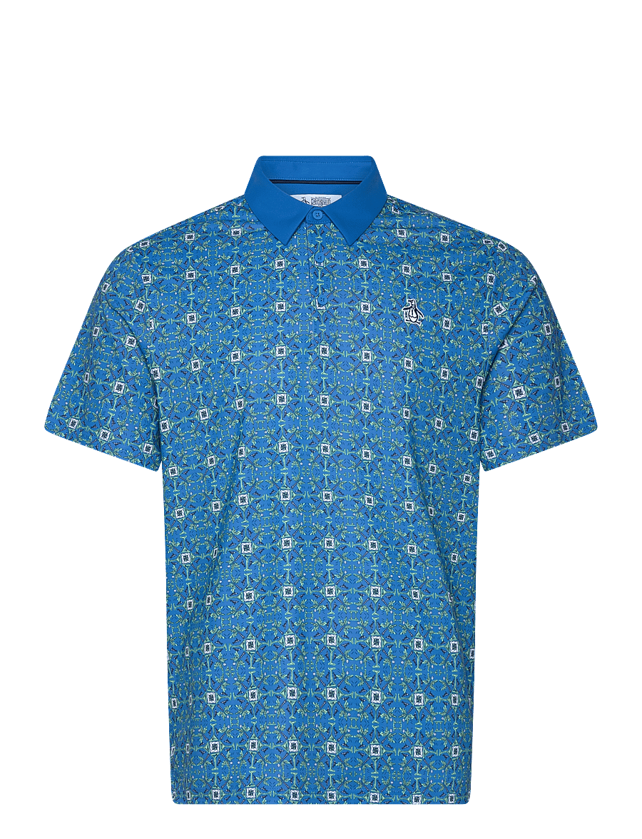 Original Penguin Golf - PETE'S COCKTAIL WINDOWPANE POLO - french blue - 0