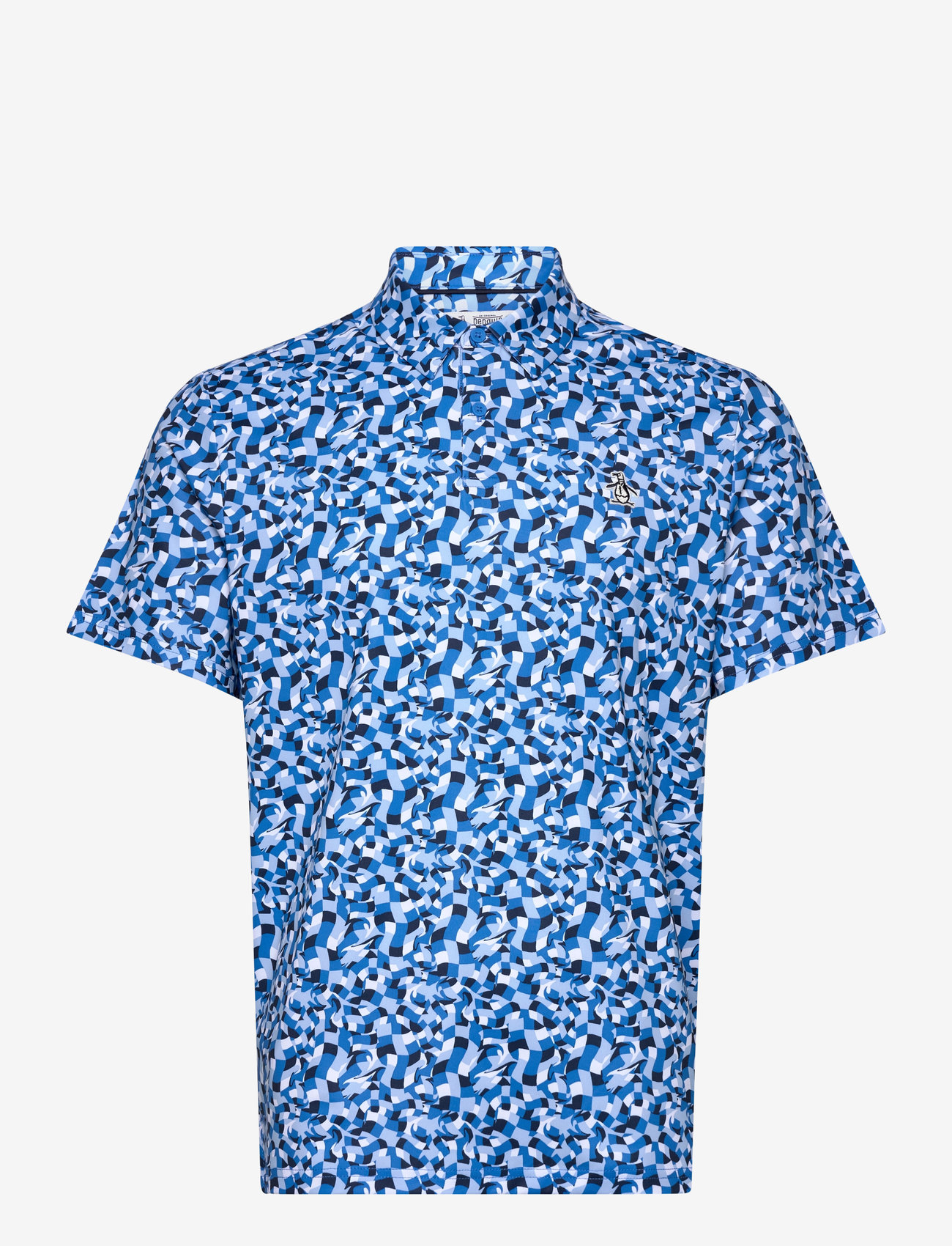 Original Penguin Golf - UNDERWATER MOSAIC GEO POLO - oberteile & t-shirts - french blue - 0