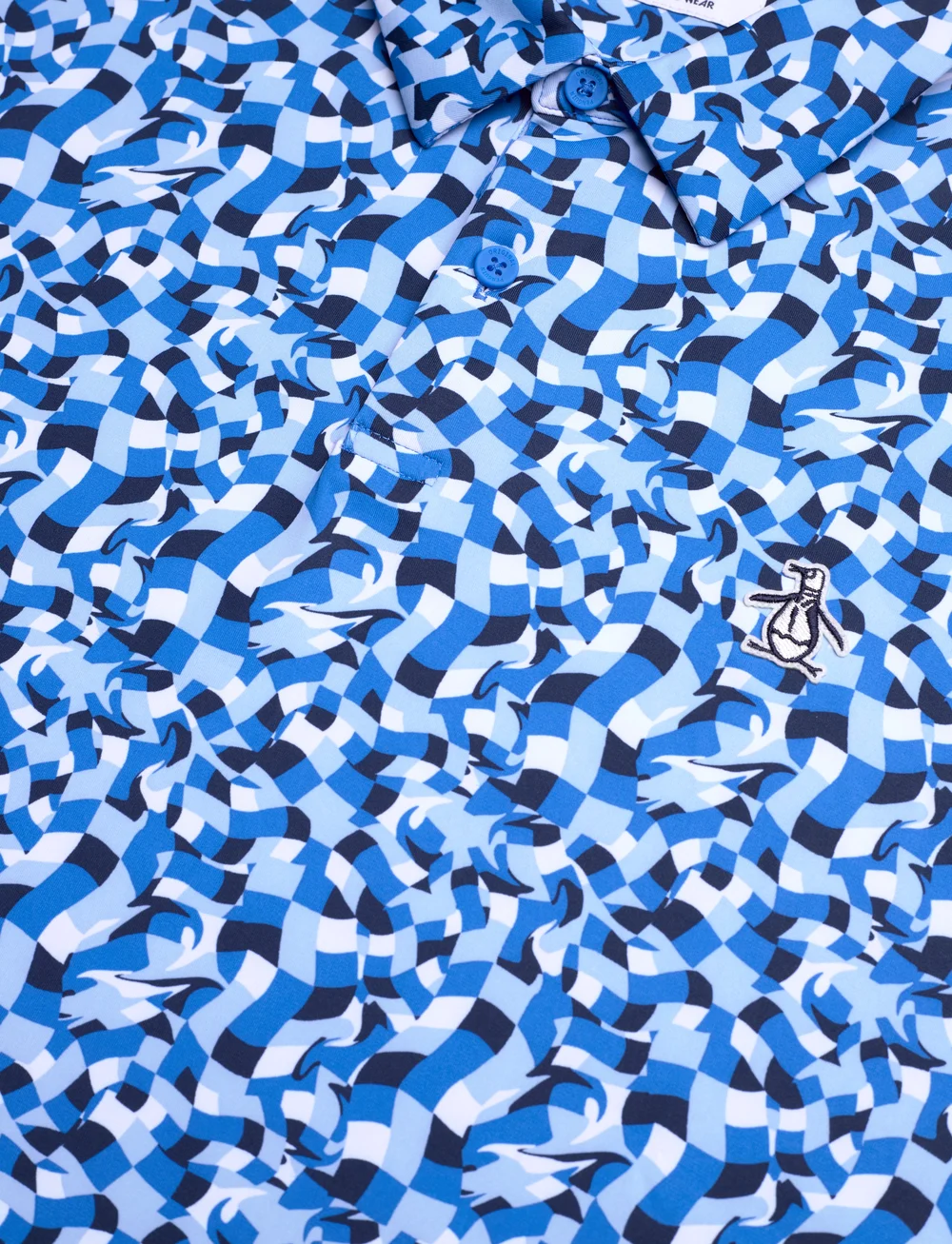 Original Penguin Golf - UNDERWATER MOSAIC GEO POLO - oberteile & t-shirts - french blue - 2