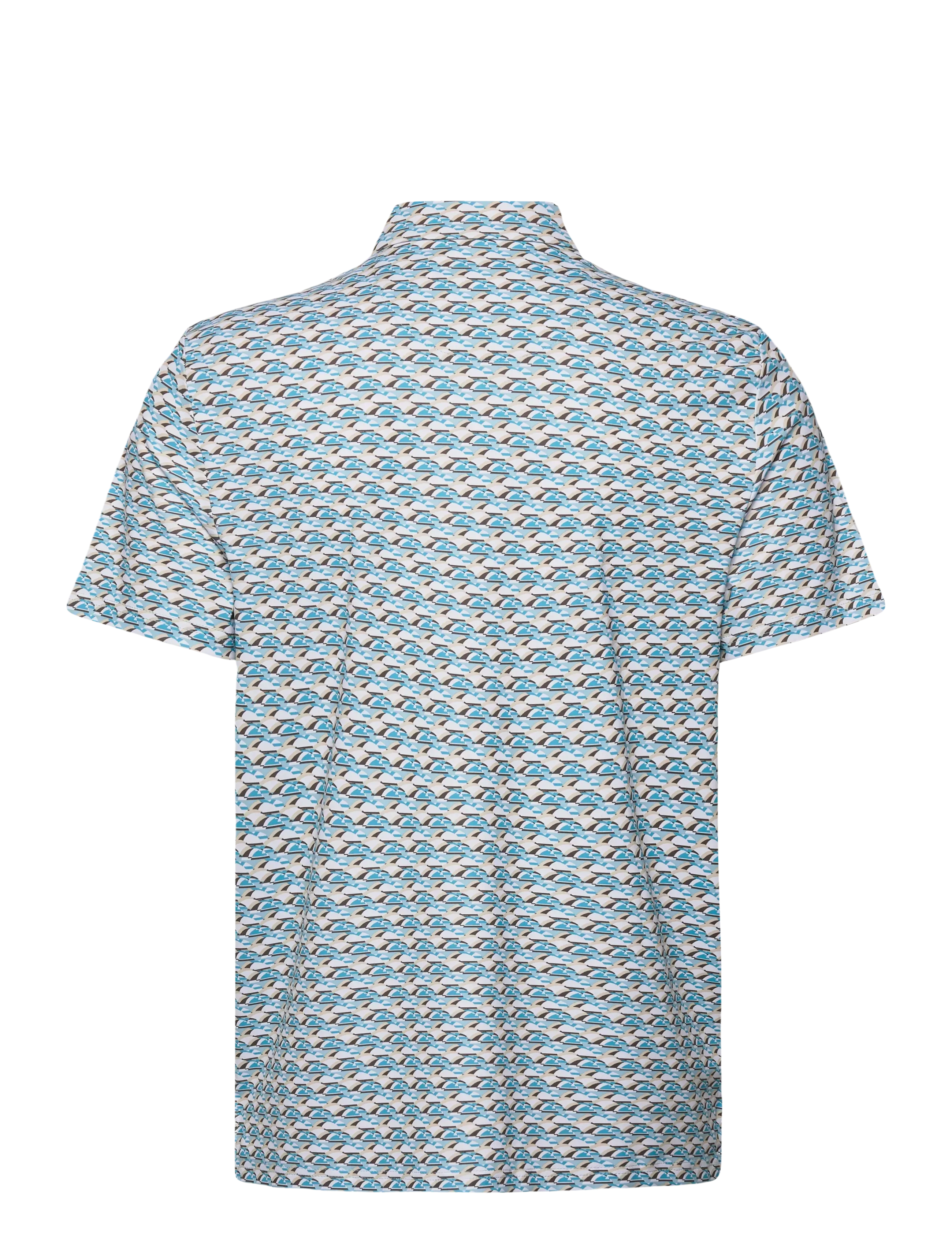Original Penguin Golf - Layered Umbrella Print Polo - blue grotto - 1