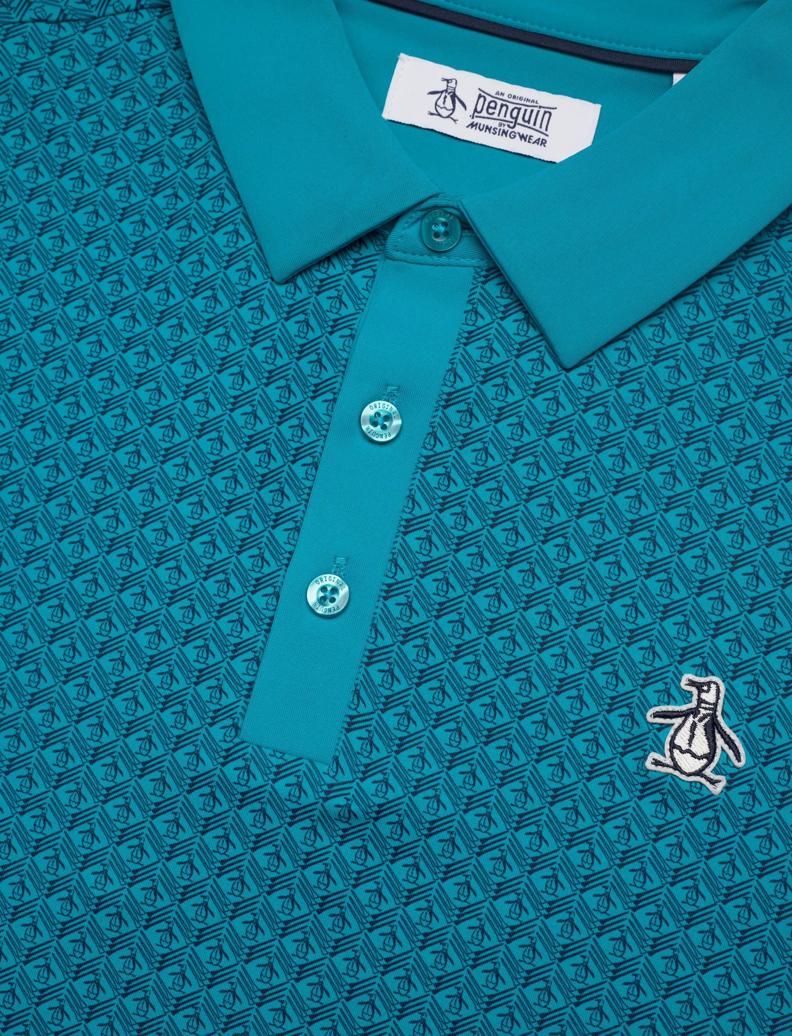 Original Penguin Golf - Pete’s Tee Time Polo - toppar & t-shirts - caribbean sea - 2