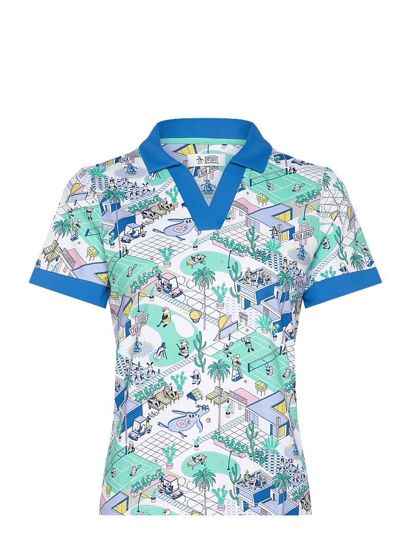 Original Penguin Golf - SS Palm Springs Polo - toppar & t-shirts - bright white - 0