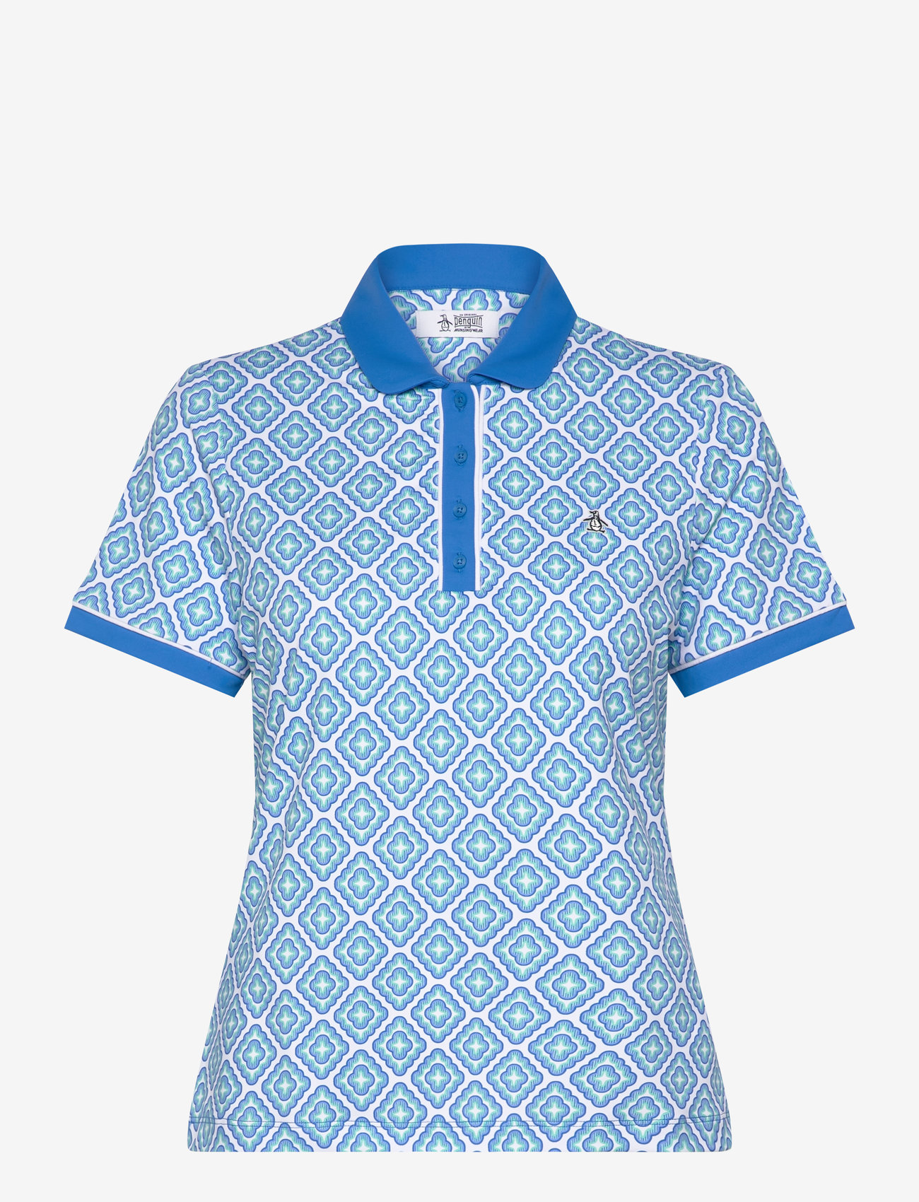 Original Penguin Golf - Cap Sleeve Printed Polo - alussärgid ja t-särgid - french blue - 0