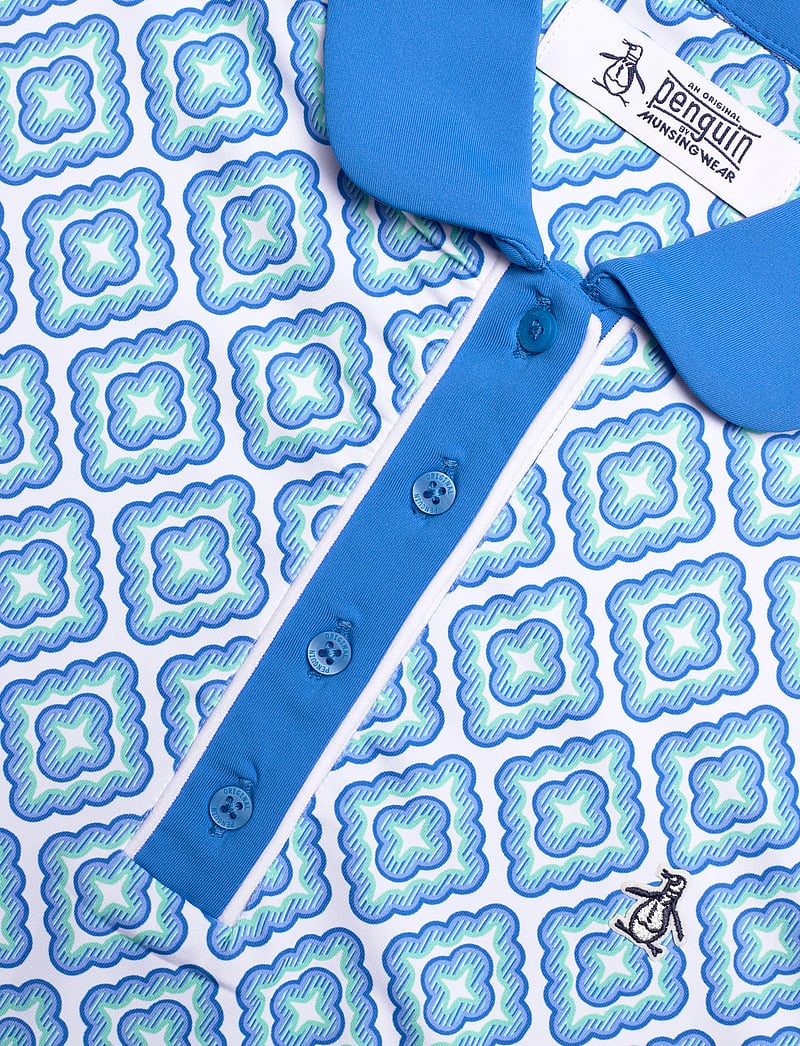 Original Penguin Golf - Cap Sleeve Printed Polo - alussärgid ja t-särgid - french blue - 2