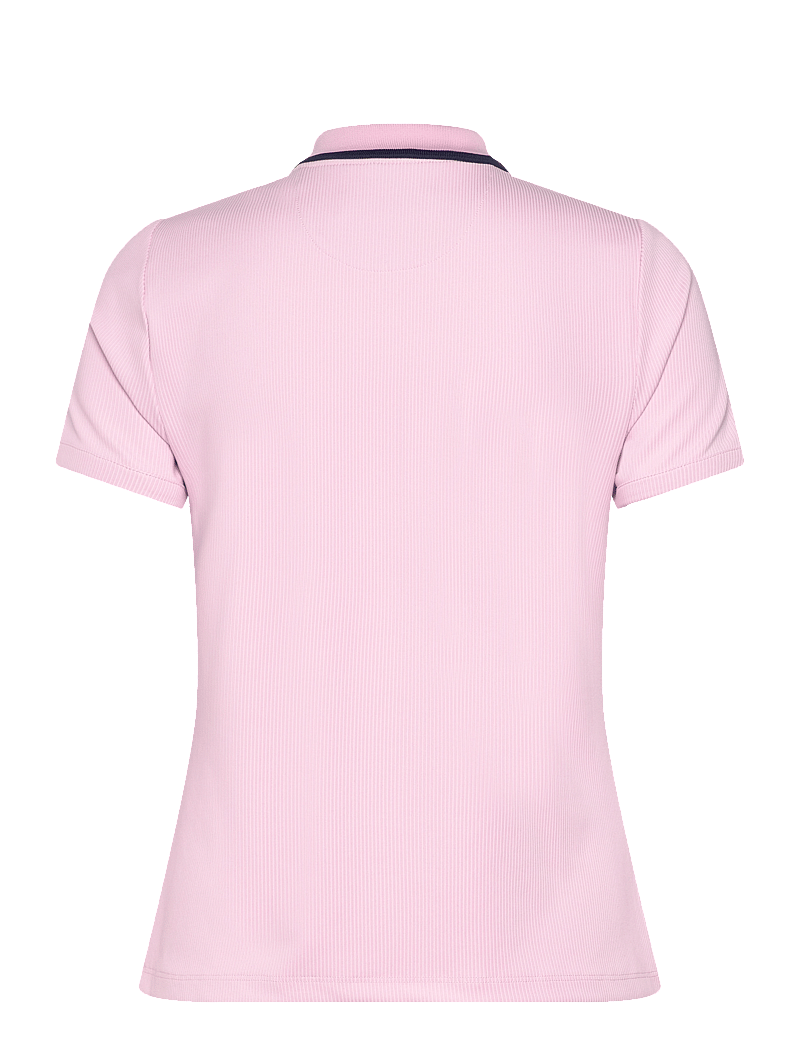 Original Penguin Golf - SS Rib Polo W/ Metallic Zipper - toppar & t-shirts - charm pink - 1