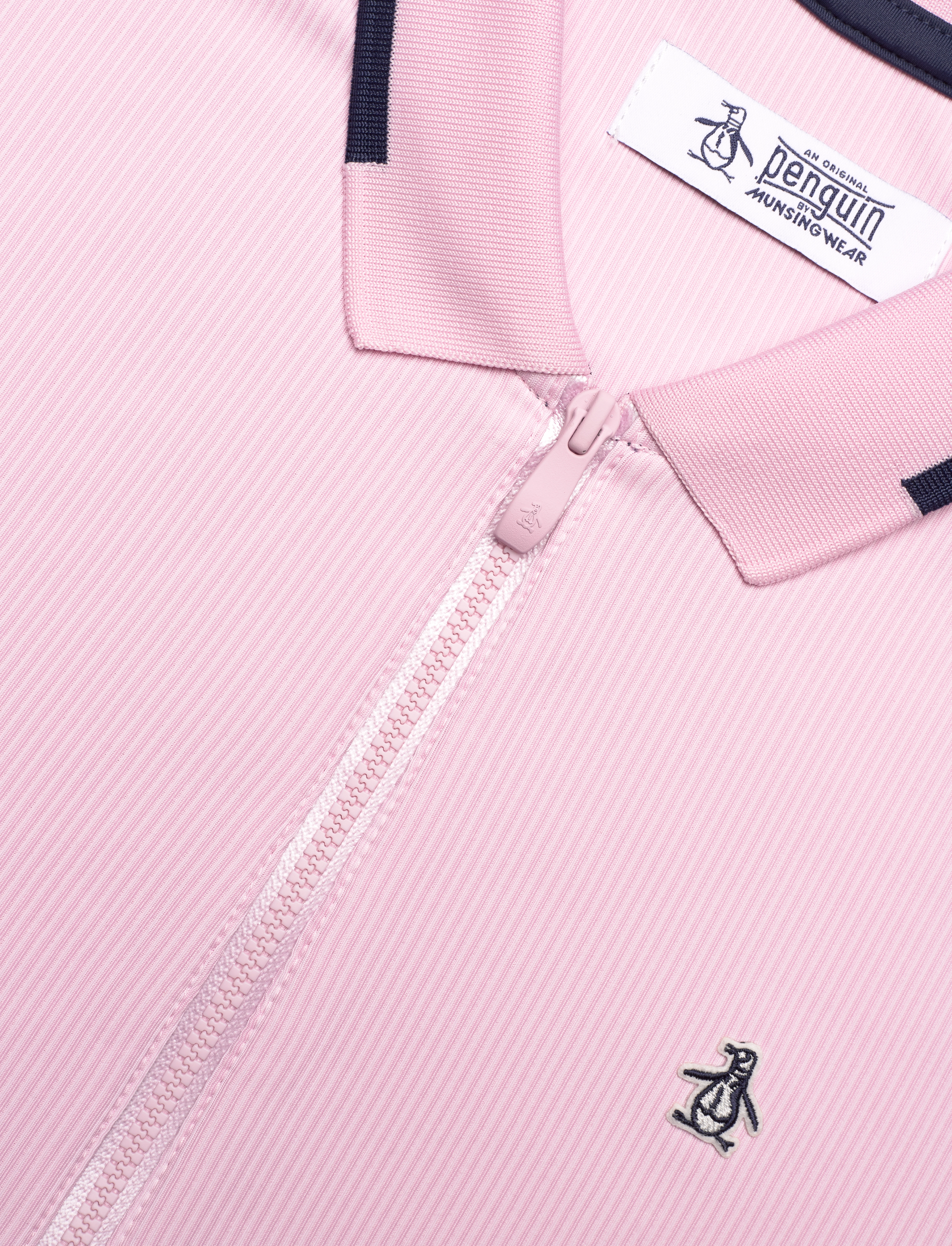 Original Penguin Golf - SS Rib Polo W/ Metallic Zipper - charm pink - 2
