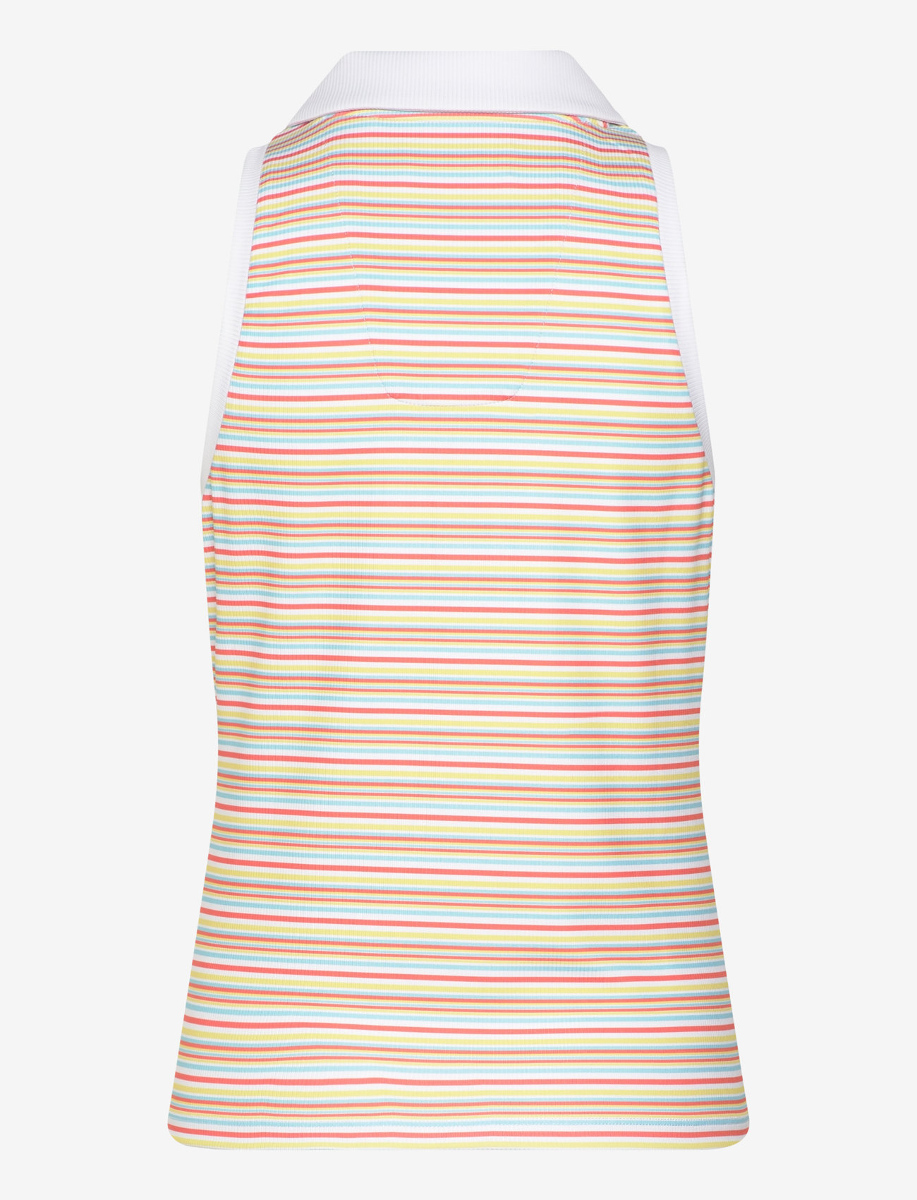 Original Penguin Golf - Ribbed Fine Line Stripe SL Polo - toppe & t-shirts - bright white - 1