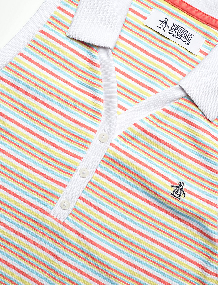 Original Penguin Golf - Ribbed Fine Line Stripe SL Polo - bright white - 2