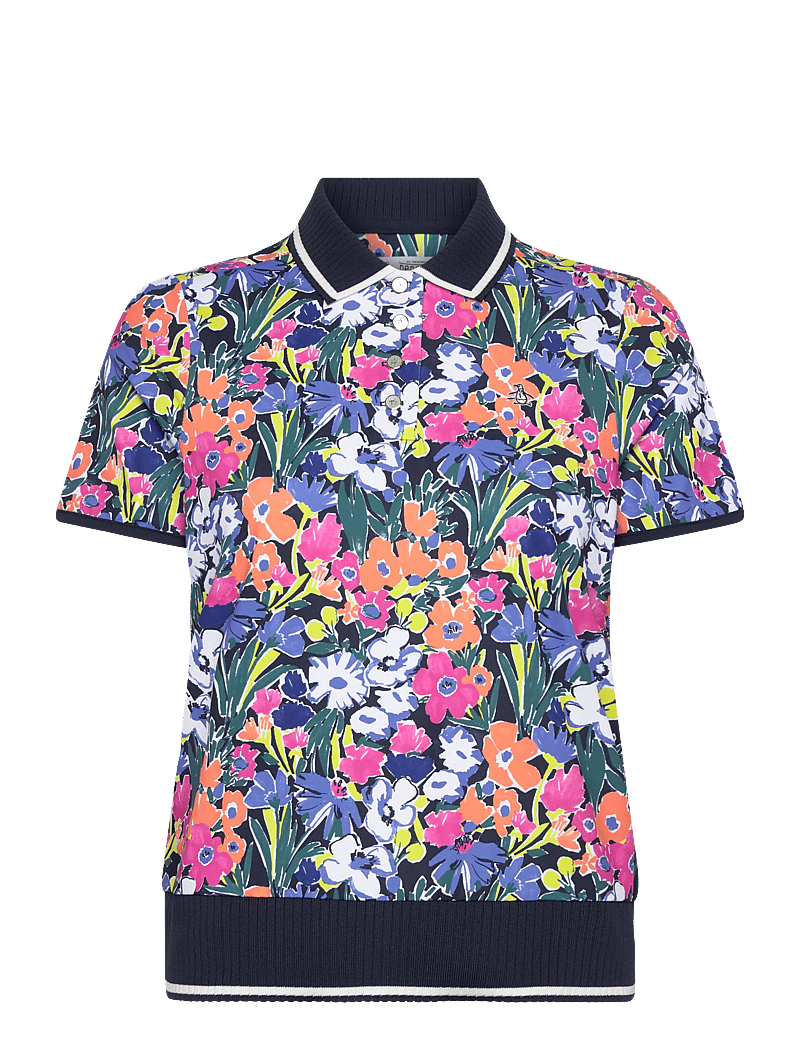 Original Penguin Golf - Polo with Scallop Rib - oberteile & t-shirts - black iris - 0