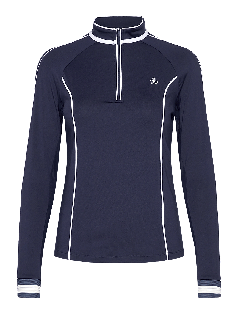 Original Penguin Golf - SUN PROTECTION GOLF 1/4 ZIP TOP - alussärgid ja t-särgid - black iris - 0