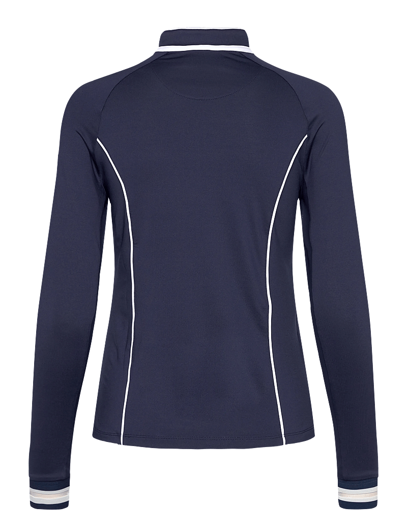 Original Penguin Golf - SUN PROTECTION GOLF 1/4 ZIP TOP - alussärgid ja t-särgid - black iris - 1