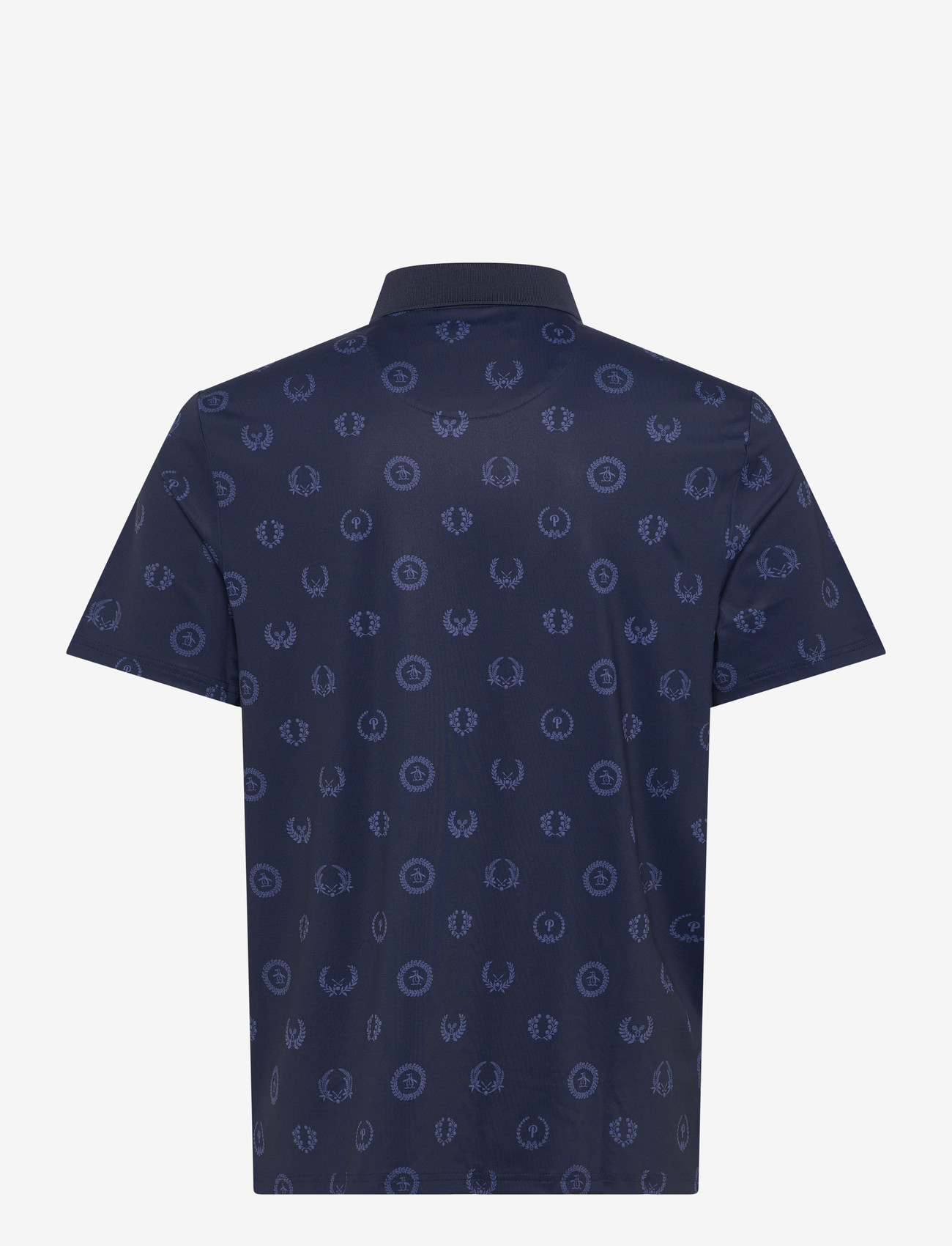 Original Penguin Golf - Victory crest Jacquard polo - toppar & t-shirts - black iris - 1