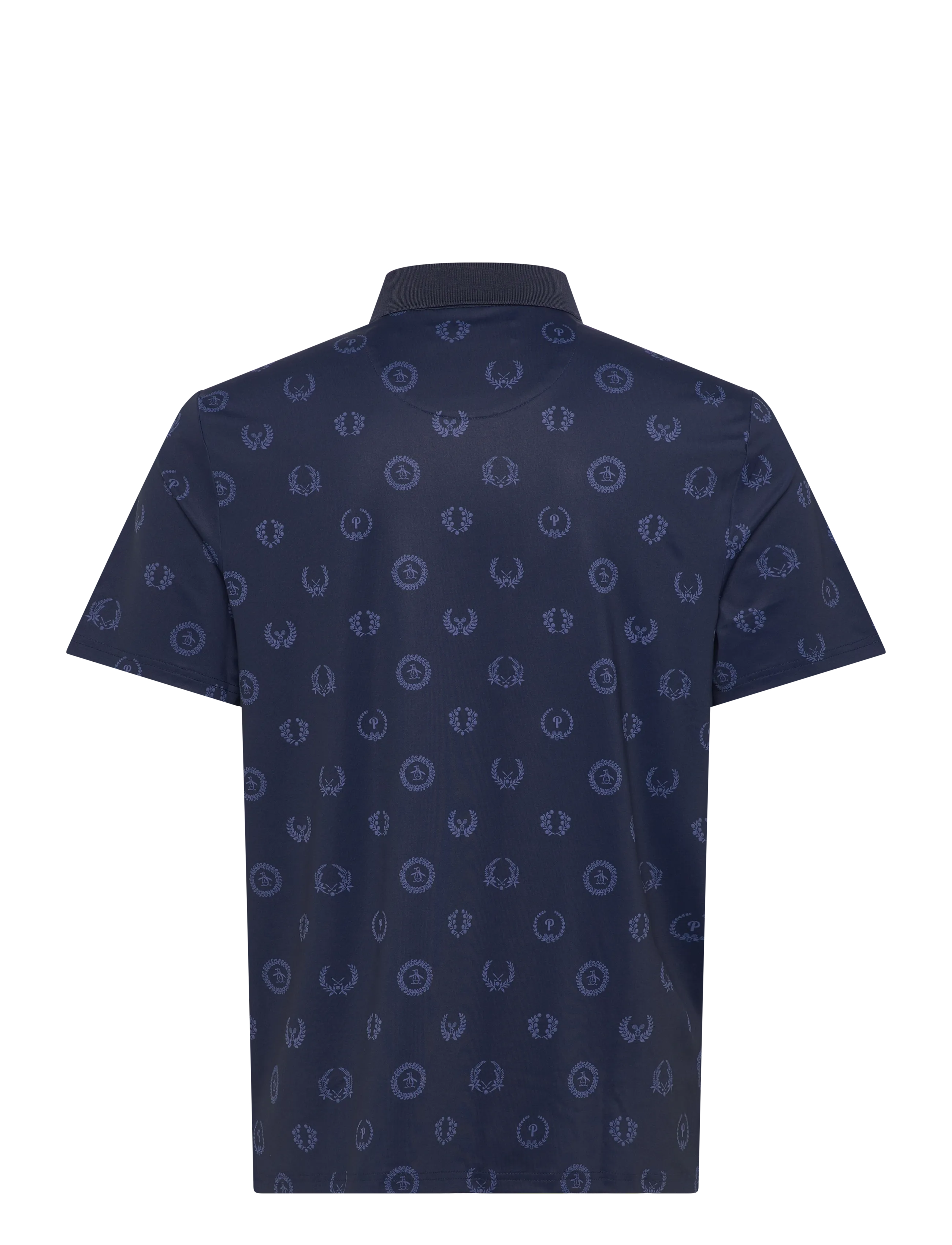 Original Penguin Golf - Victory crest Jacquard polo - oberteile & t-shirts - black iris - 1