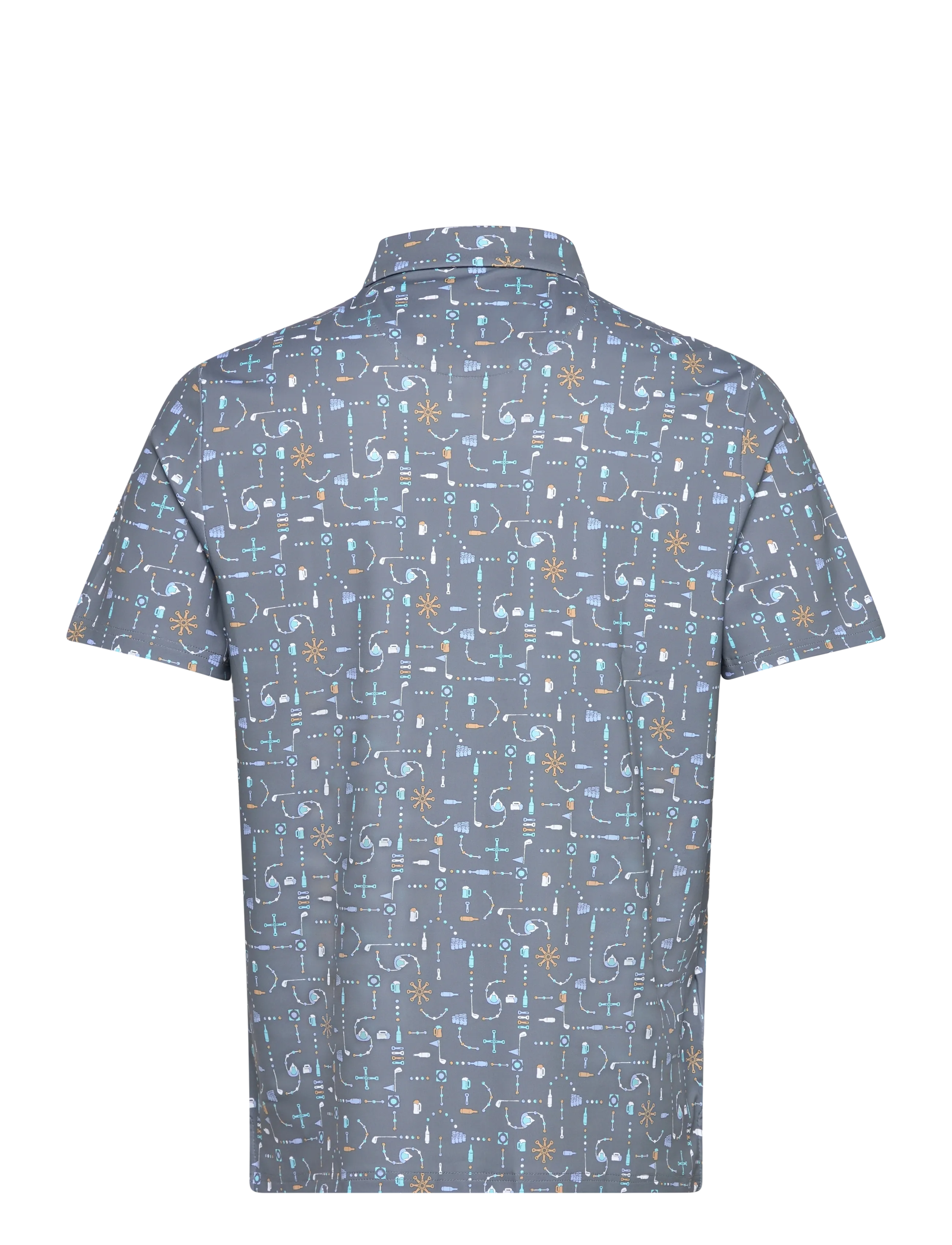 Original Penguin Golf - Beer pong printed polo - toppe & t-shirts - quiet shade - 1