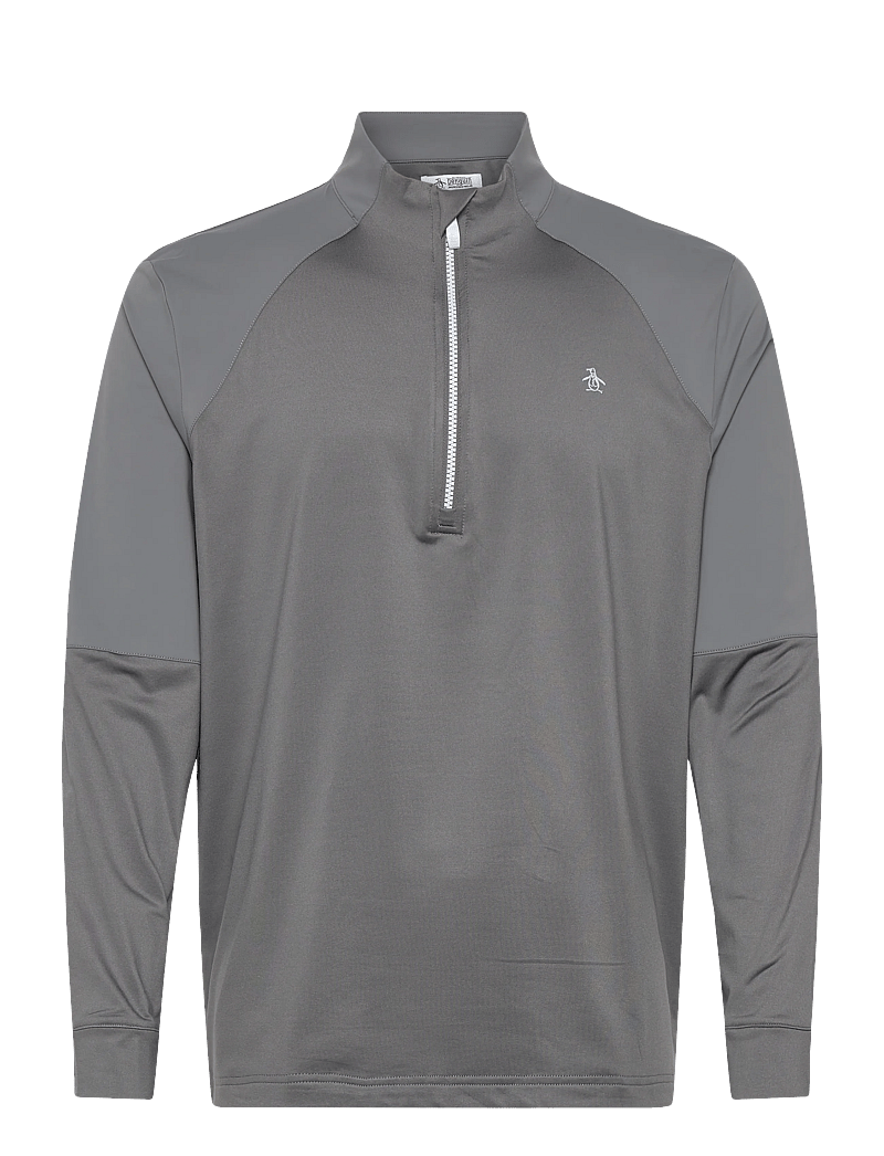 Original Penguin Golf - MIXED MEDIA 1/4 ZIP PULLOVER - fleece & midlayer - quiet shade - 0