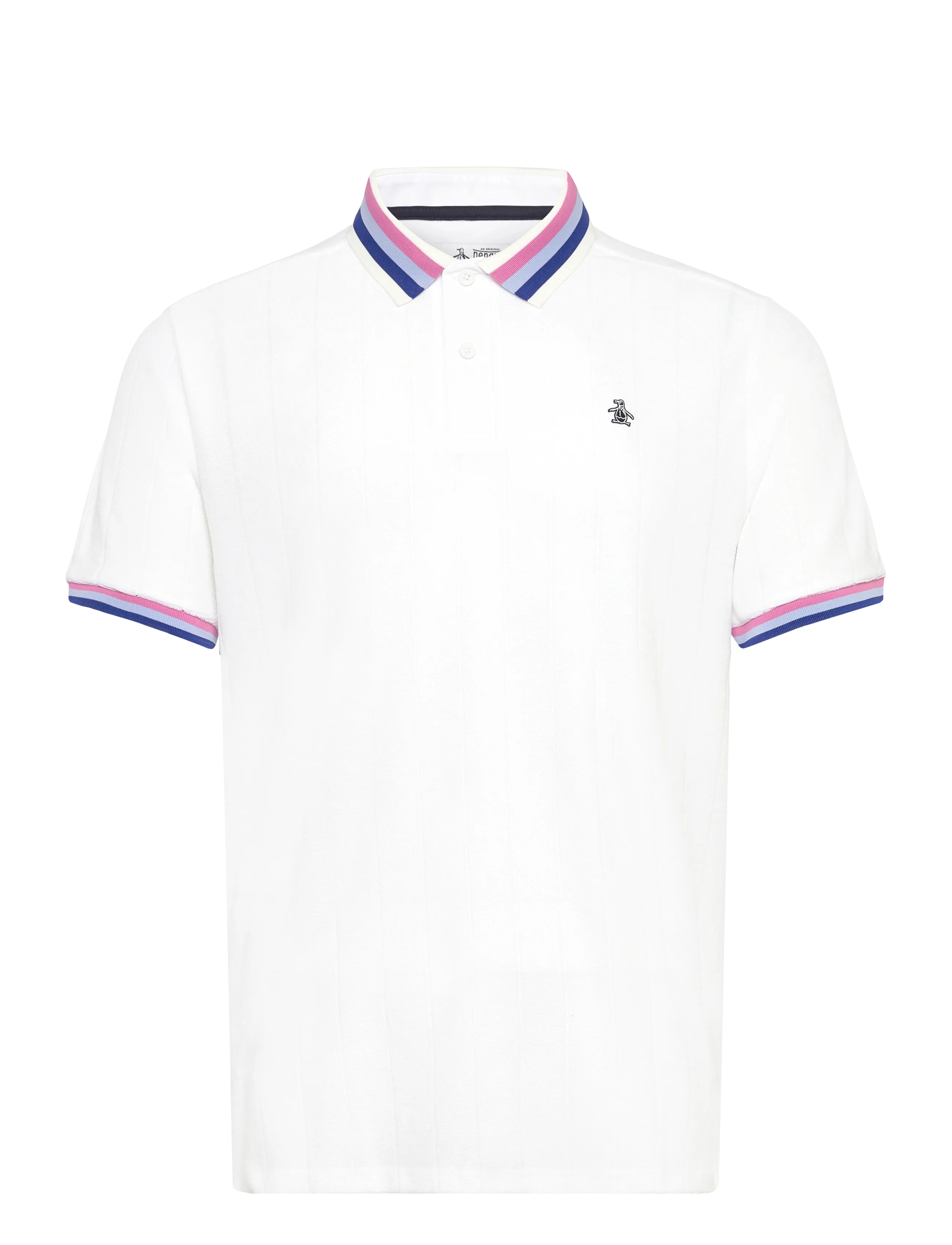Original Penguin Golf Performance polo with ribbed blocking - Golf - BRIGHT WHITE / white
