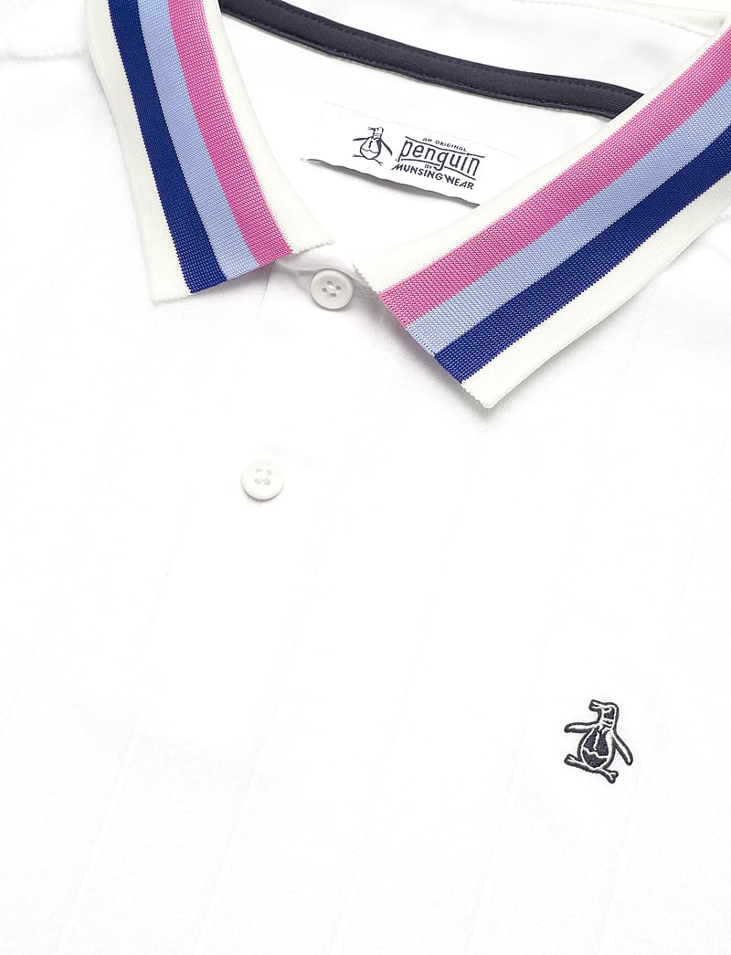 Original Penguin Golf - Performance polo with ribbed blocking - toppar & t-shirts - bright white - 2