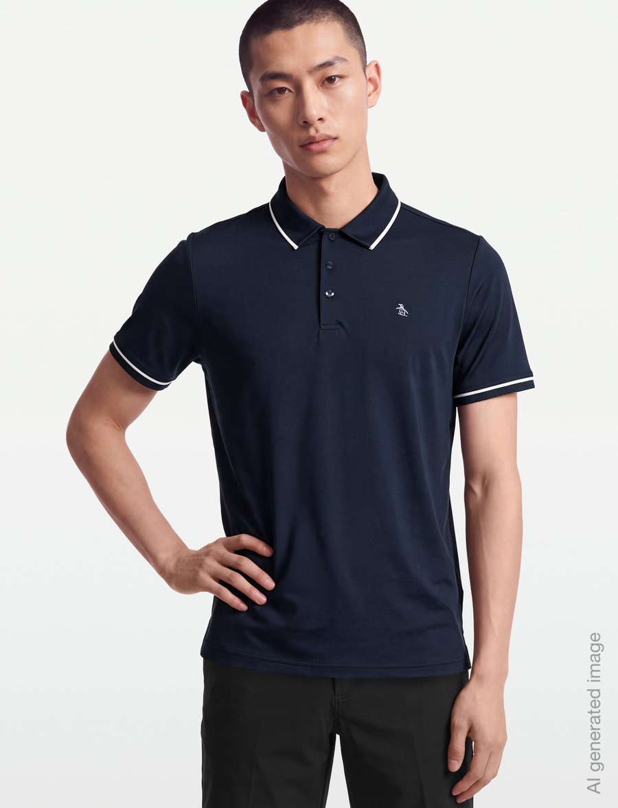 Original Penguin Golf - PETE’S SOLID POLO - polos - black iris - 3
