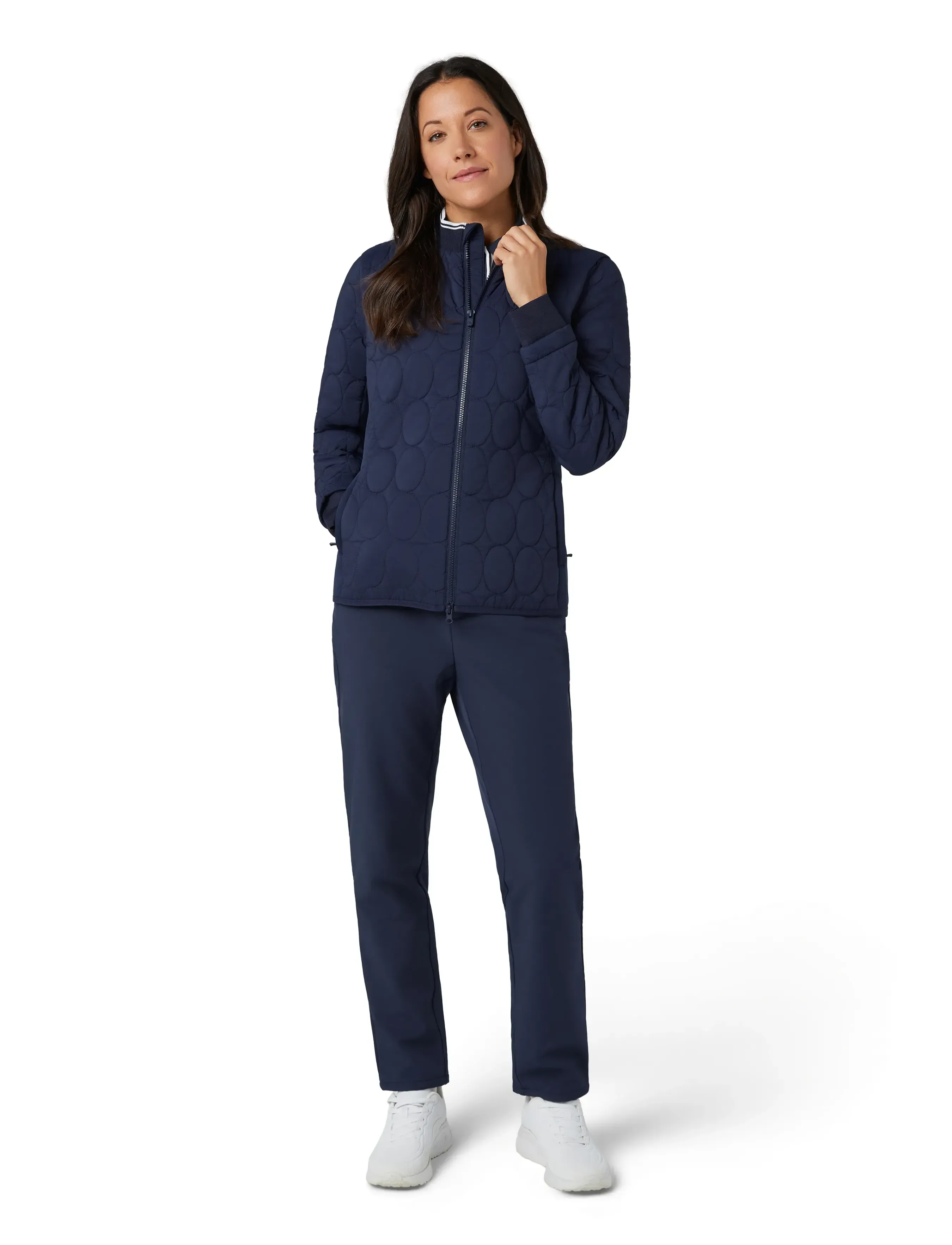 Original Penguin Golf Quilted Puffer Jacket, M, Navy, Sport Jackets > Sport Golf Jackets, Dame