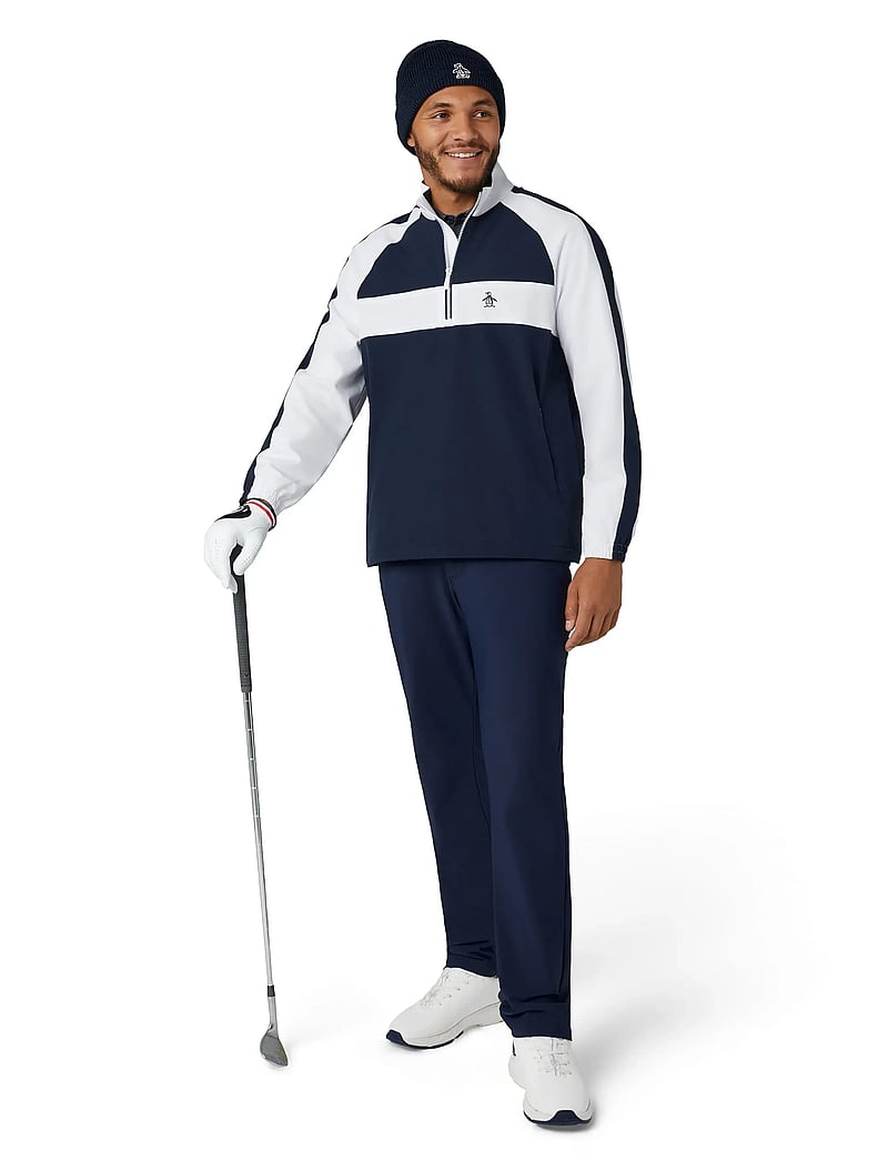 Original Penguin Golf - Long Sleeve 1/4-Zip Colour Block Jacket - golftakit - black iris - 0