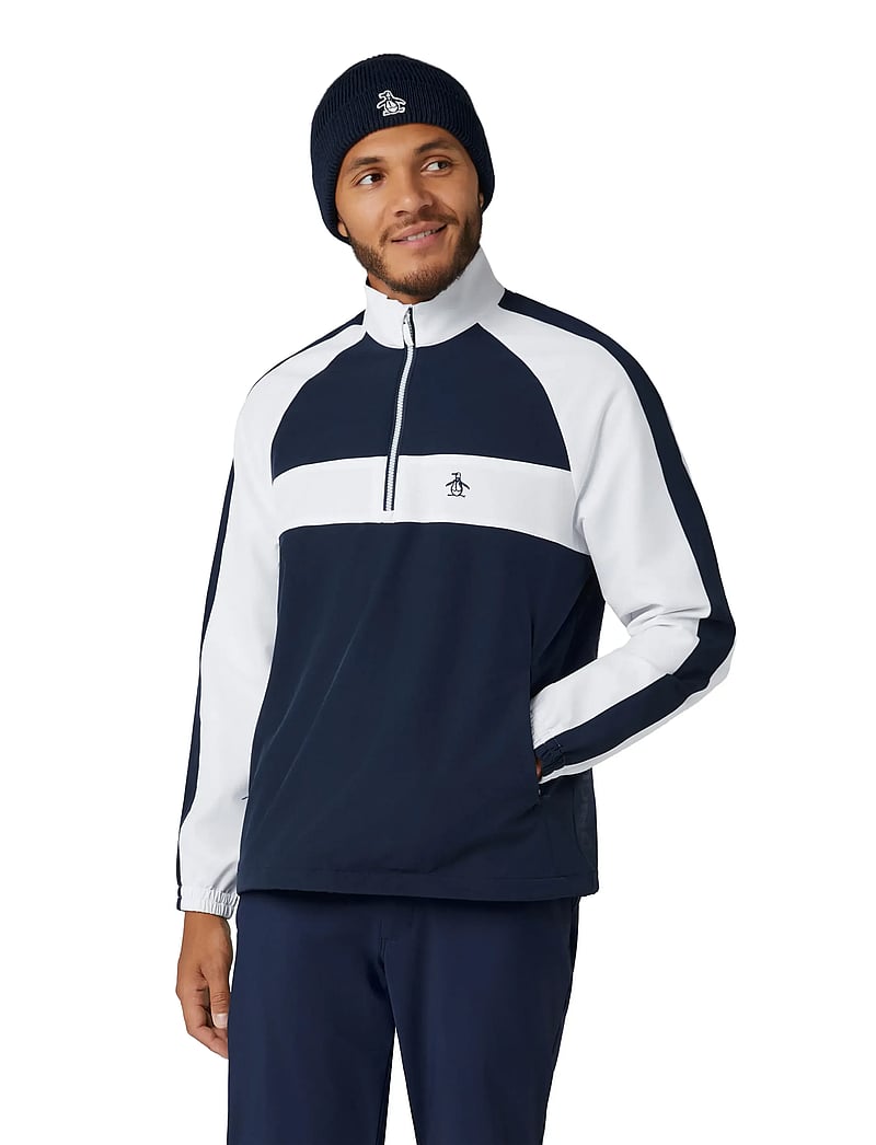 Original Penguin Golf - Long Sleeve 1/4-Zip Colour Block Jacket - golftakit - black iris - 4