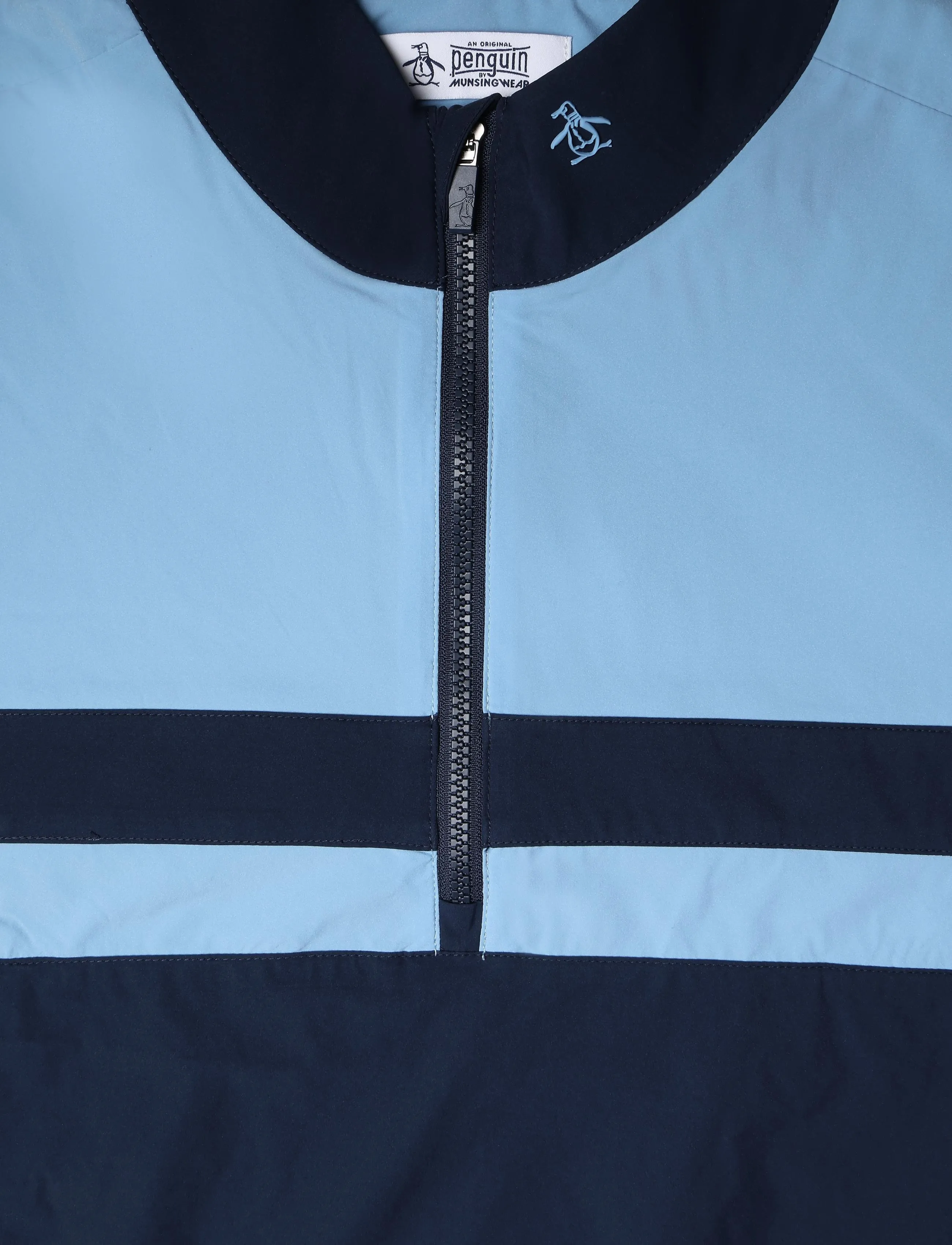 Original Penguin Golf - 1/4 ZIP COLOR BLOCK WIND JACKET - golfjakker - black iris - 2