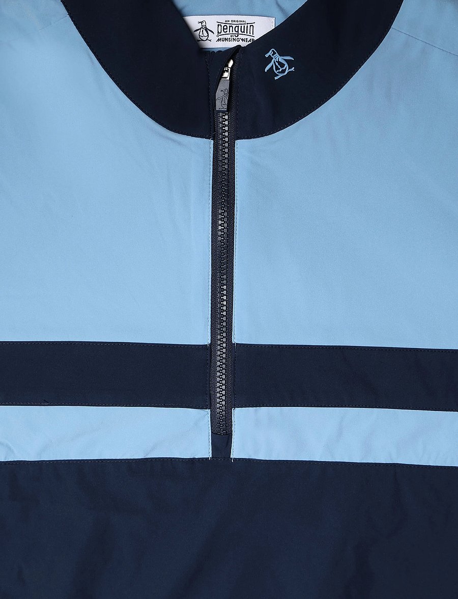 Original Penguin Golf - 1/4 ZIP COLOR BLOCK WIND JACKET - golfjakker - black iris - 2