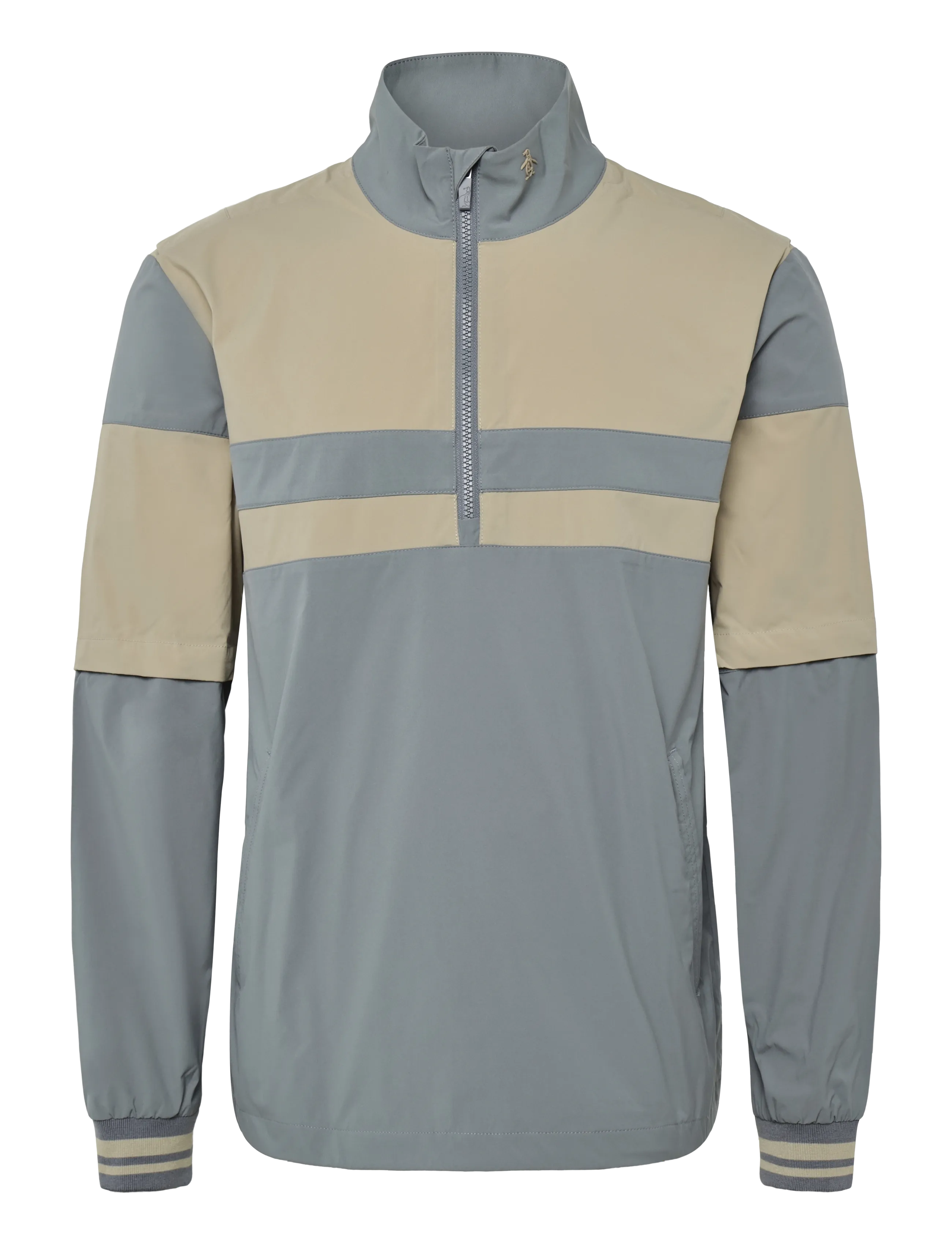 Original Penguin Golf 1/4 ZIP COLOR BLOCK WIND JACKET - Vis alt - QUIET SHADE / grey
