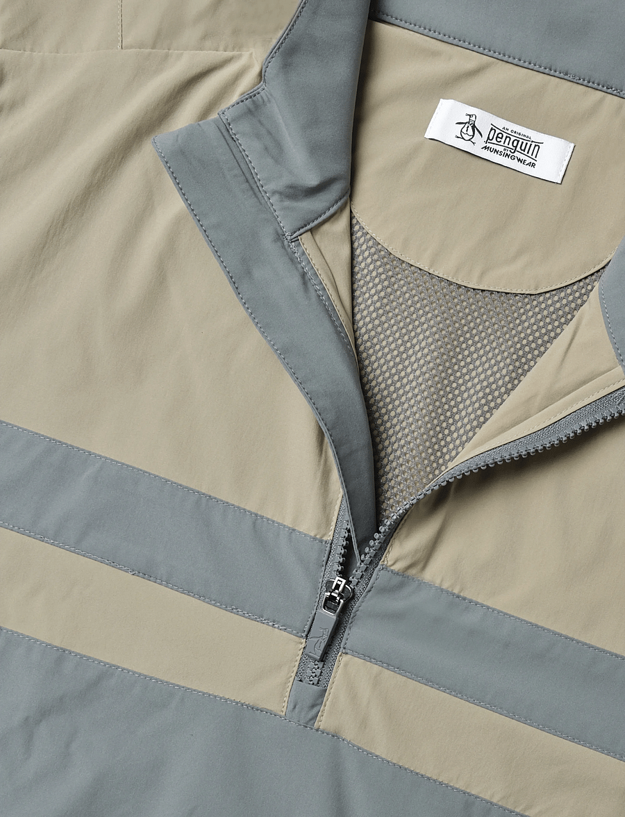 Original Penguin Golf - 1/4 ZIP COLOR BLOCK WIND JACKET - quiet shade - 2